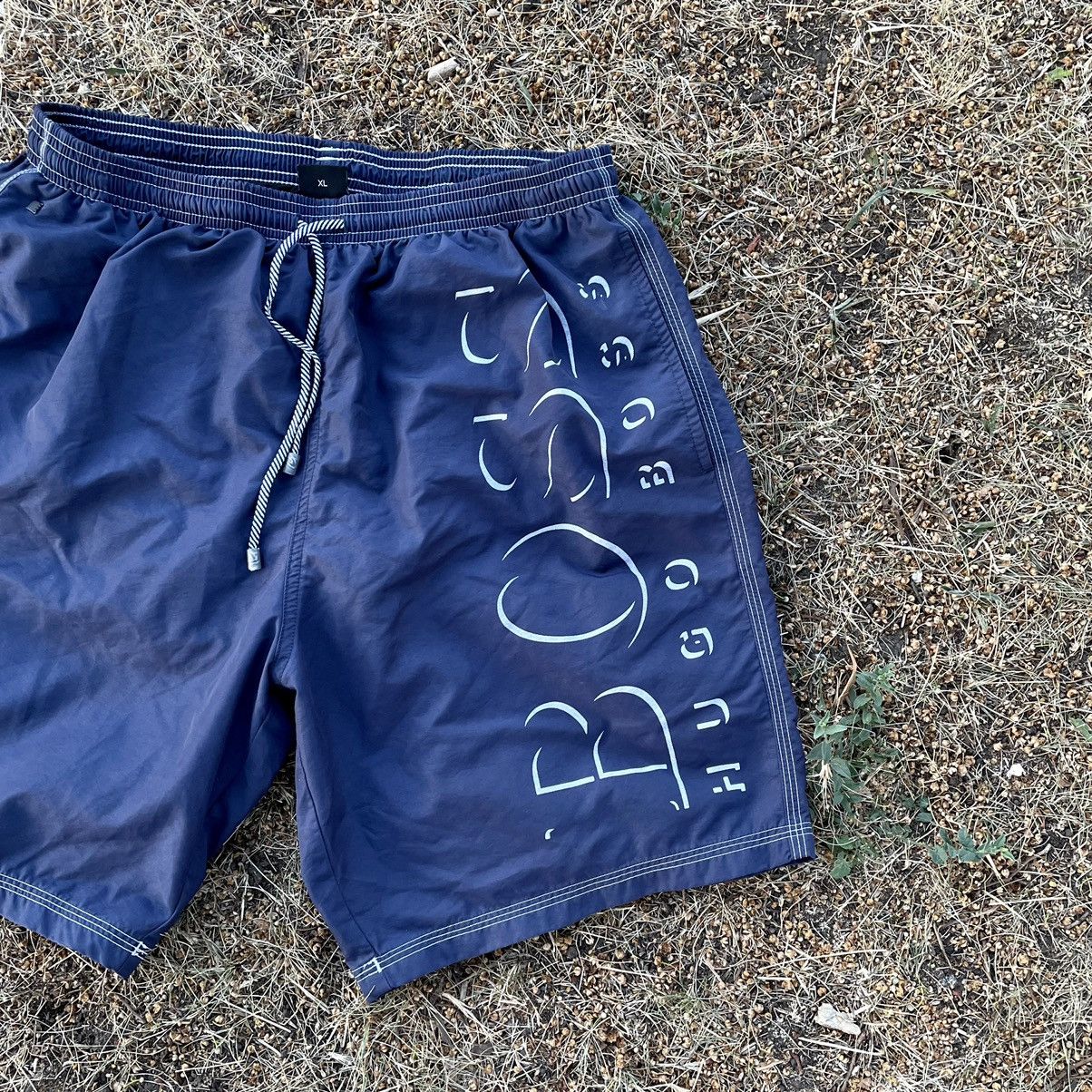 Vintage Vintage Y2K Hugo Boss Baggy Shorts Streetwear Blue Faded 32 Size US 32 / EU 48 - 2 Thumbnail
