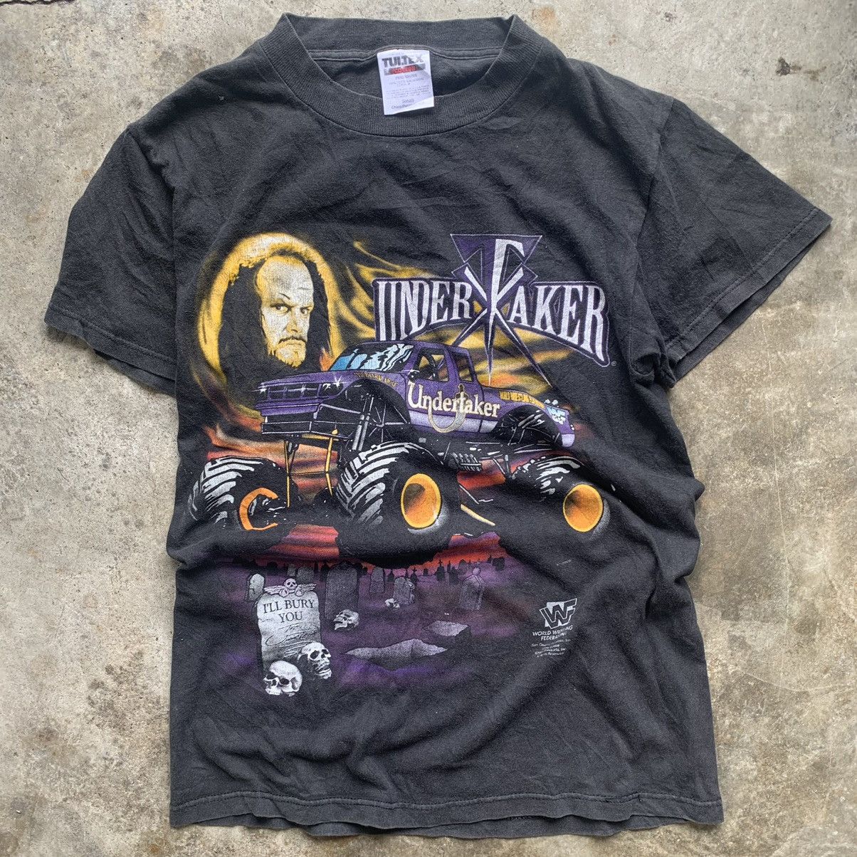 Tultex Undertaker vintage WWF 90s black tshirt tee Size US S / EU 44-46 / 1 - 10 Thumbnail