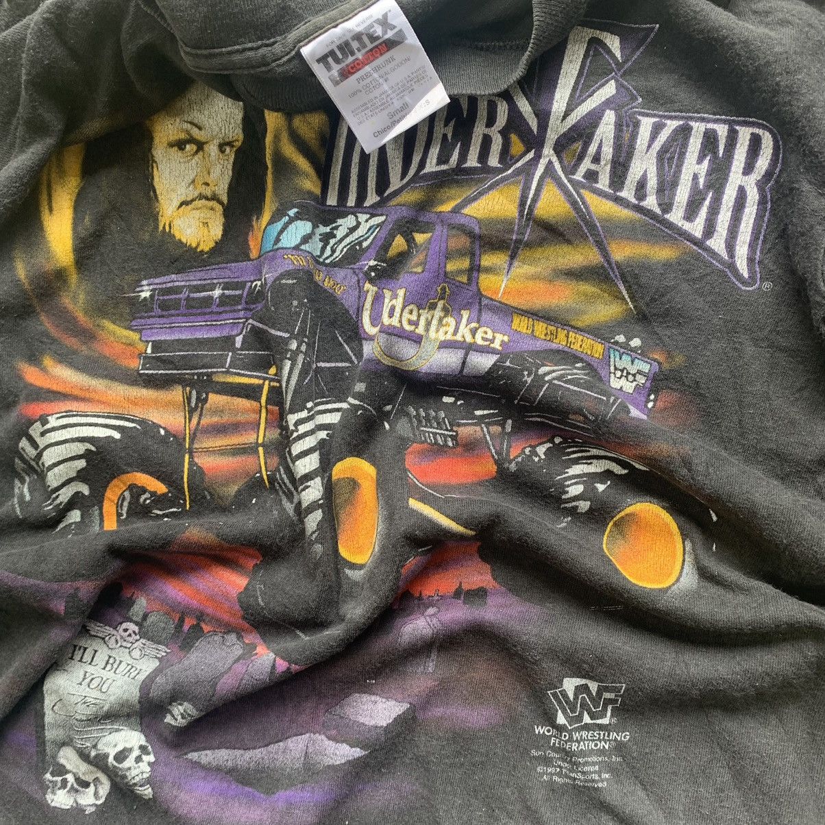Tultex Undertaker vintage WWF 90s black tshirt tee Size US S / EU 44-46 / 1 - 2 Thumbnail