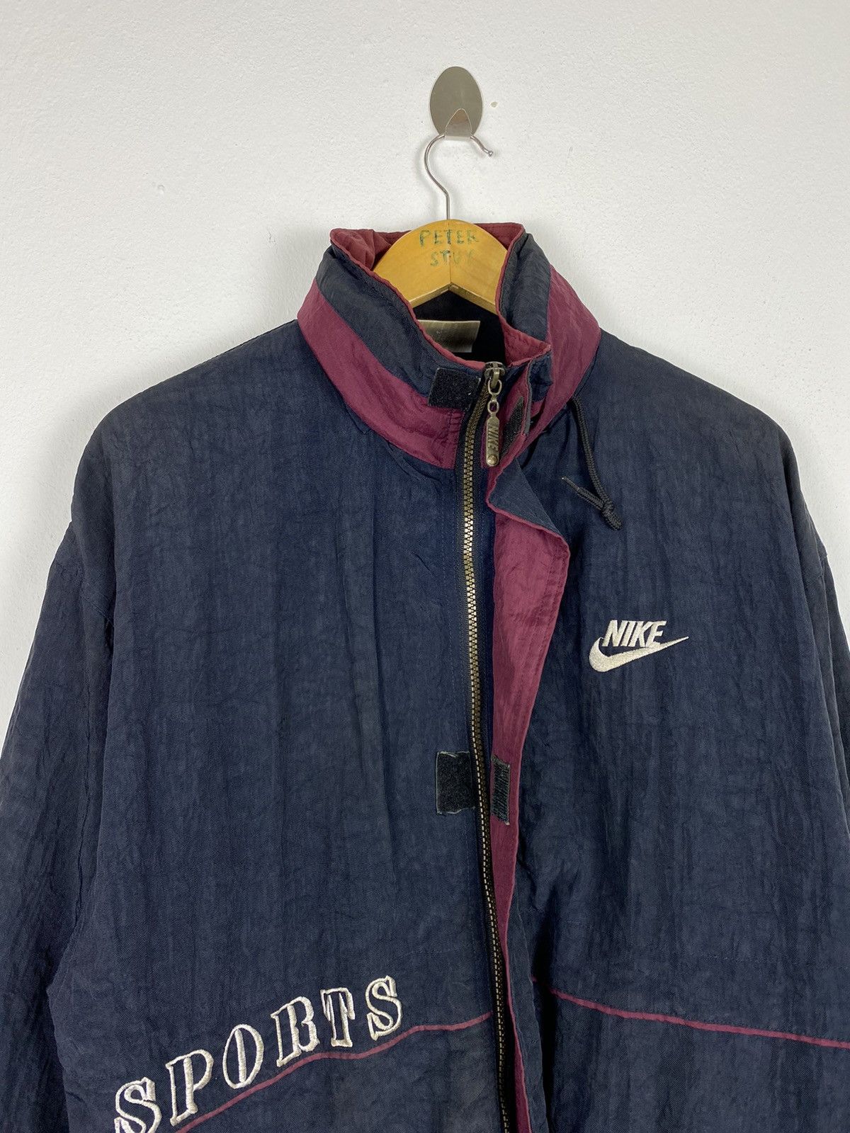 Nike × Vintage Vintage Nike Sport USA Flag Zipper Jacket - Large Size Size US L / EU 52-54 / 3 - 4 Thumbnail