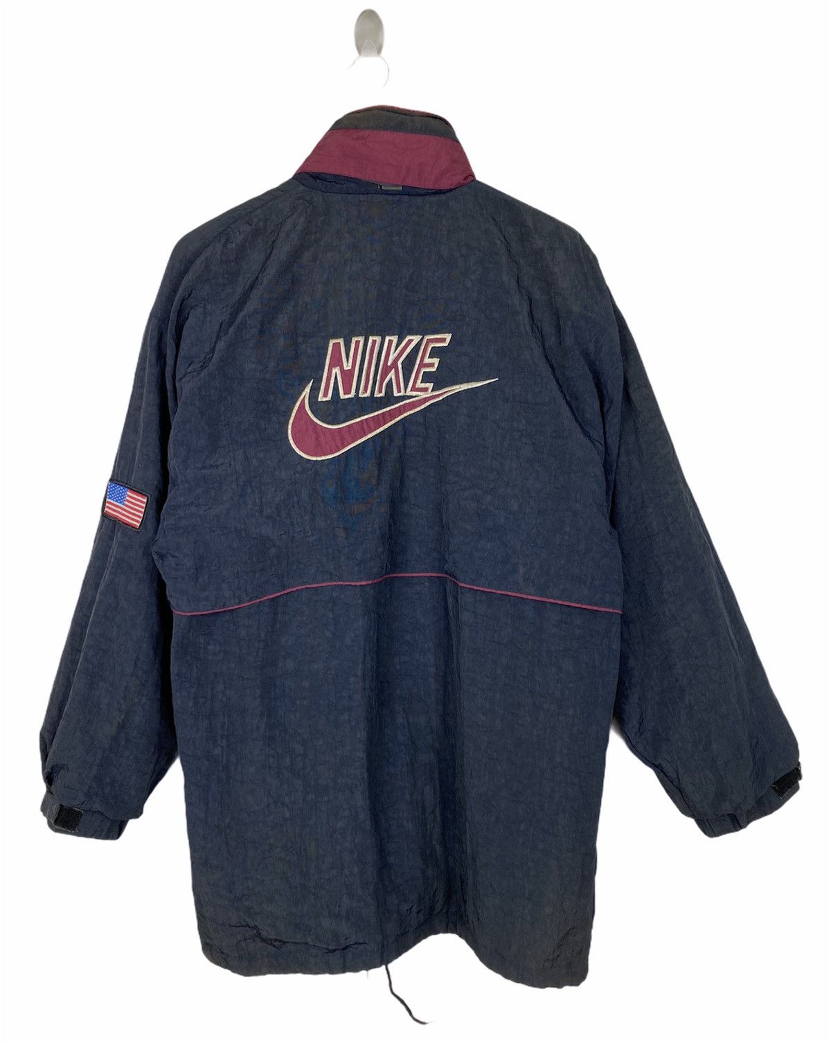 Nike × Vintage Vintage Nike Sport USA Flag Zipper Jacket - Large Size Size US L / EU 52-54 / 3 - 1 Thumbnail