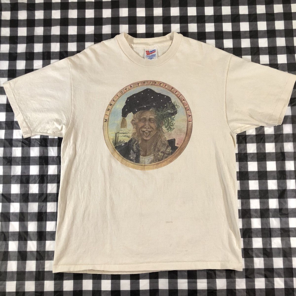 Hanes × Vintage Fringe Festival Minnesota Vintage 1996 Beige T shirt Size US L / EU 52-54 / 3 - 1 Thumbnail