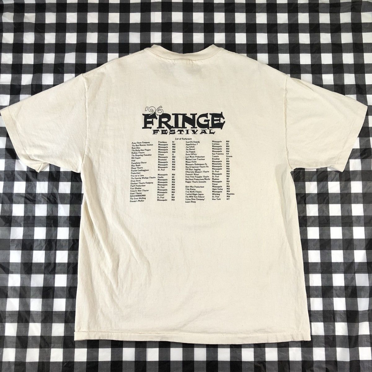 Hanes × Vintage Fringe Festival Minnesota Vintage 1996 Beige T shirt Size US L / EU 52-54 / 3 - 2 Thumbnail