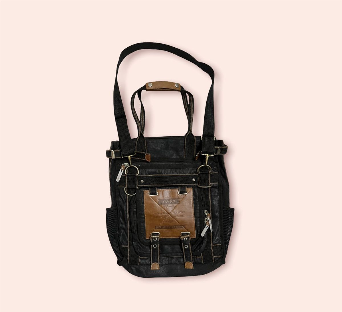 Japanese Brand DEVICE 2 WAY WAXED DENIM SHOULDER/TOTE Size ONE SIZE - 1 Thumbnail