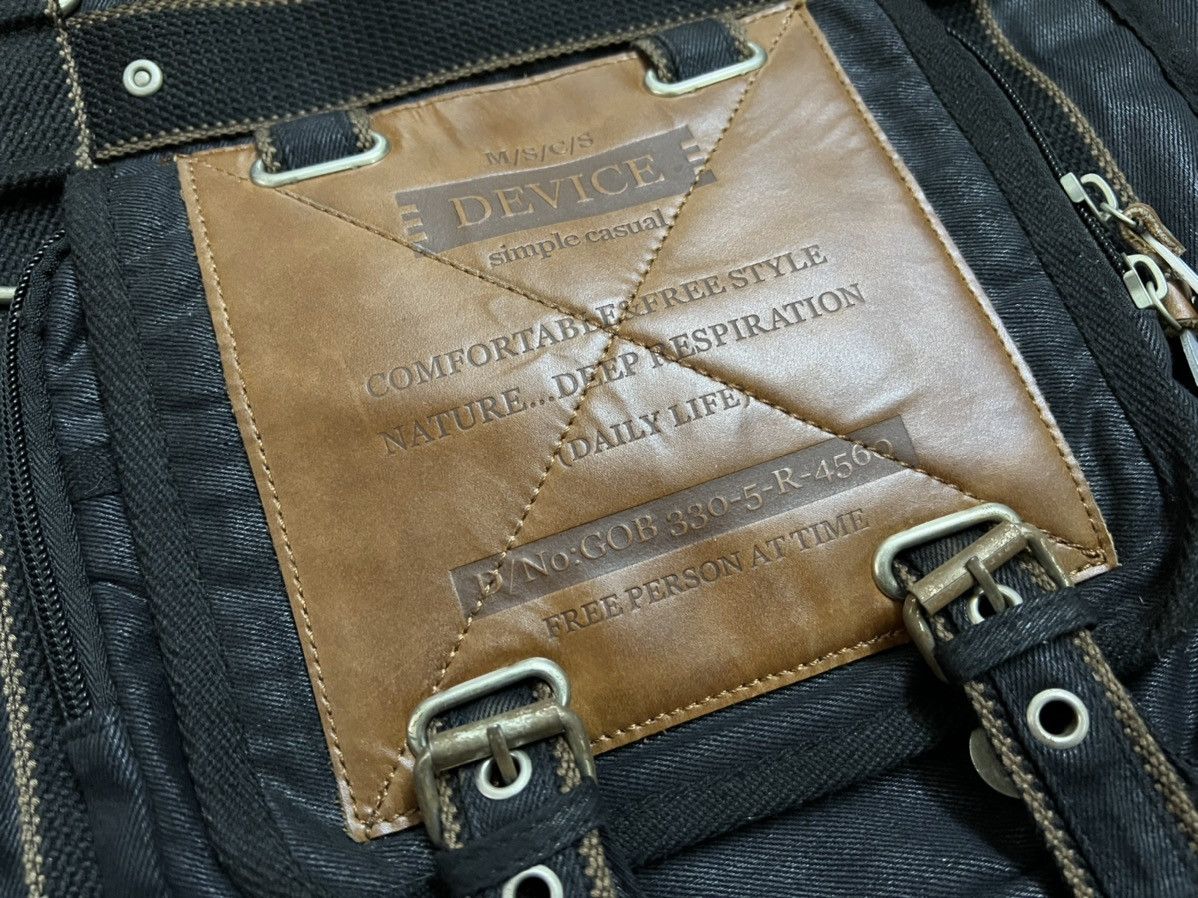 Japanese Brand DEVICE 2 WAY WAXED DENIM SHOULDER/TOTE Size ONE SIZE - 3 Thumbnail