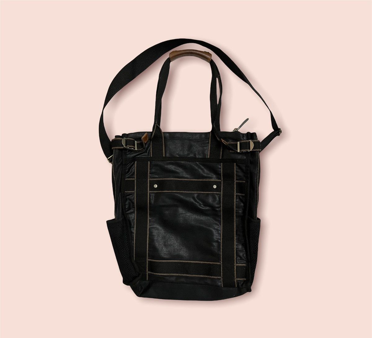 Japanese Brand DEVICE 2 WAY WAXED DENIM SHOULDER/TOTE Size ONE SIZE - 5 Thumbnail