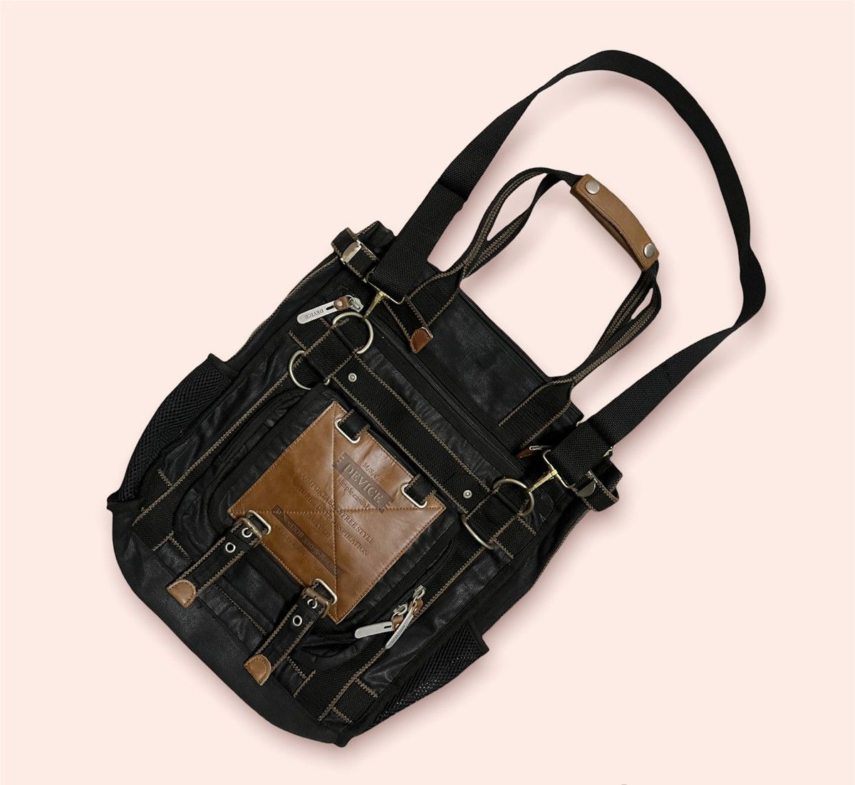 Japanese Brand DEVICE 2 WAY WAXED DENIM SHOULDER/TOTE Size ONE SIZE - 4 Thumbnail