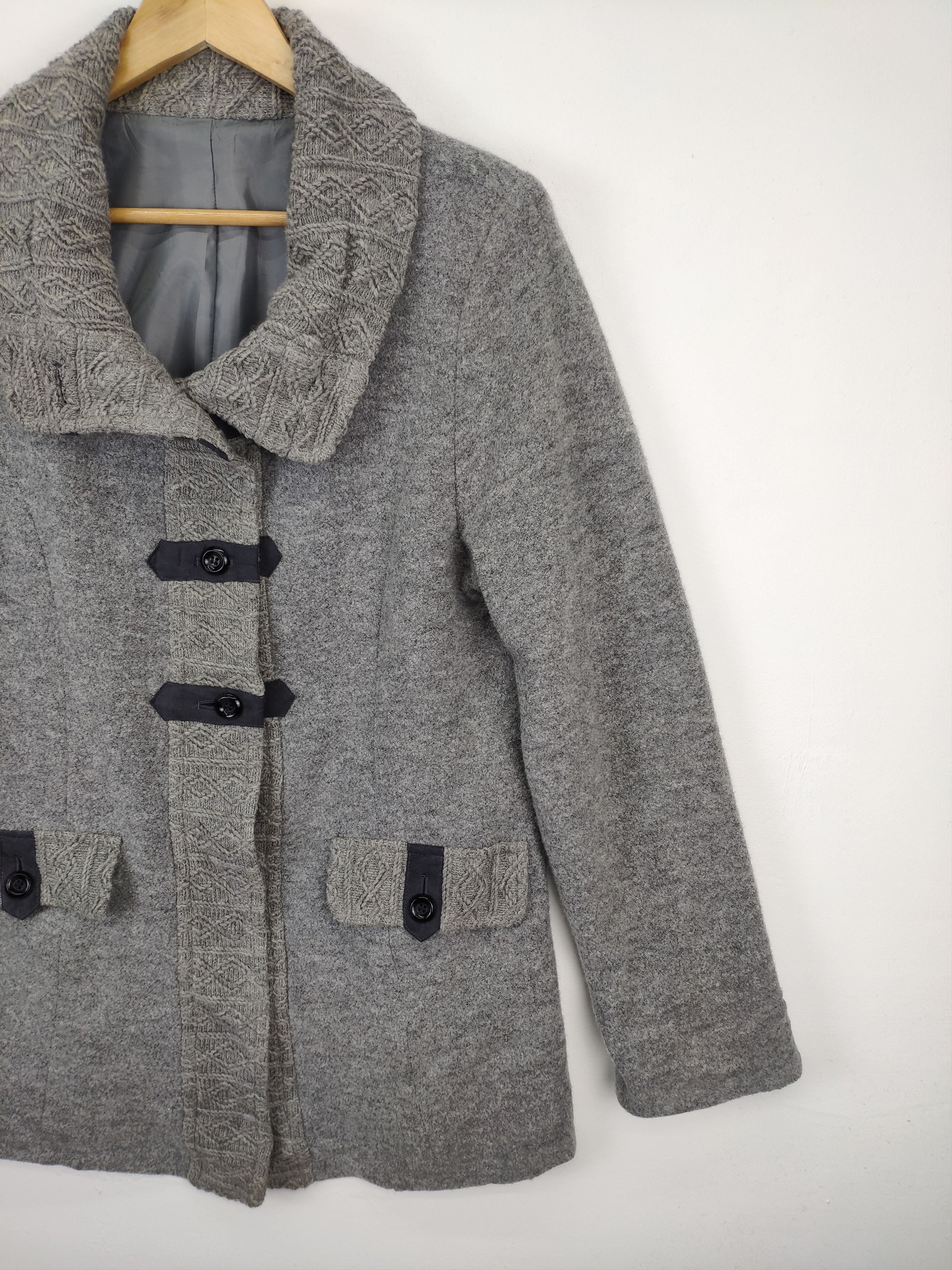 Vintage Vintage Wool Coat Jacket Japanese Brand Size M / US 6-8 / IT 42-44 - 5 Thumbnail