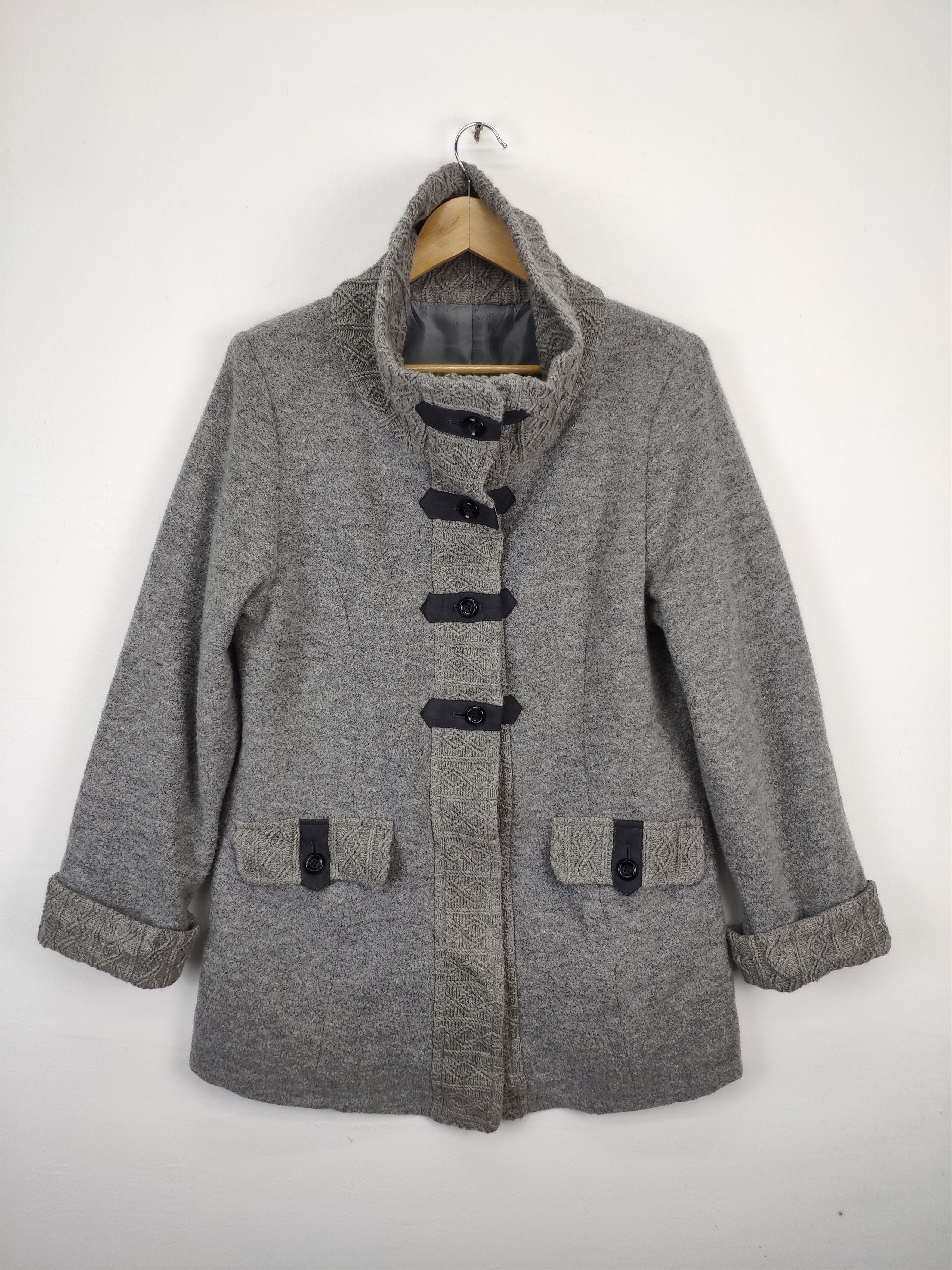 Vintage Vintage Wool Coat Jacket Japanese Brand Size M / US 6-8 / IT 42-44 - 10 Thumbnail