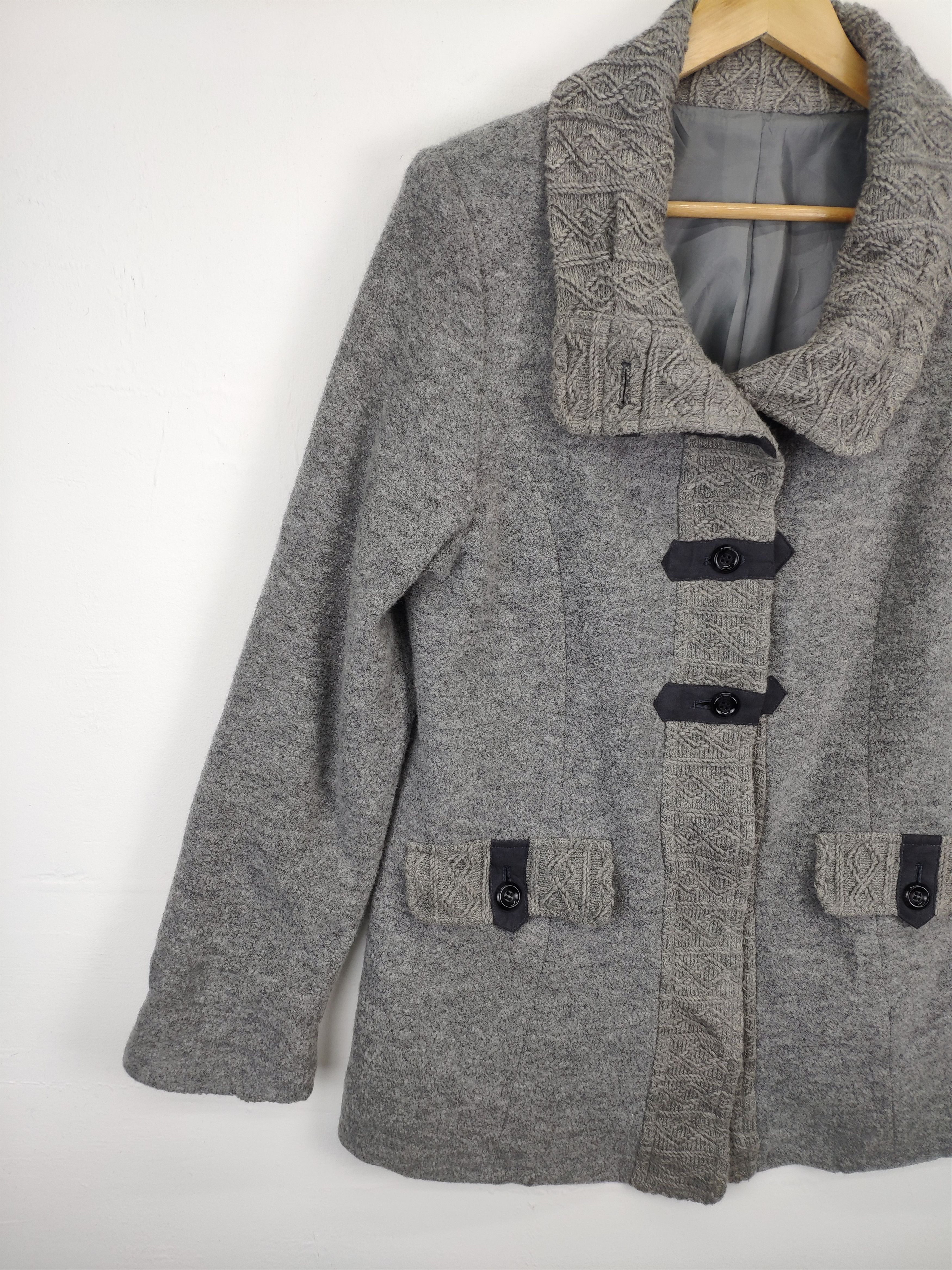 Vintage Vintage Wool Coat Jacket Japanese Brand Size M / US 6-8 / IT 42-44 - 6 Thumbnail