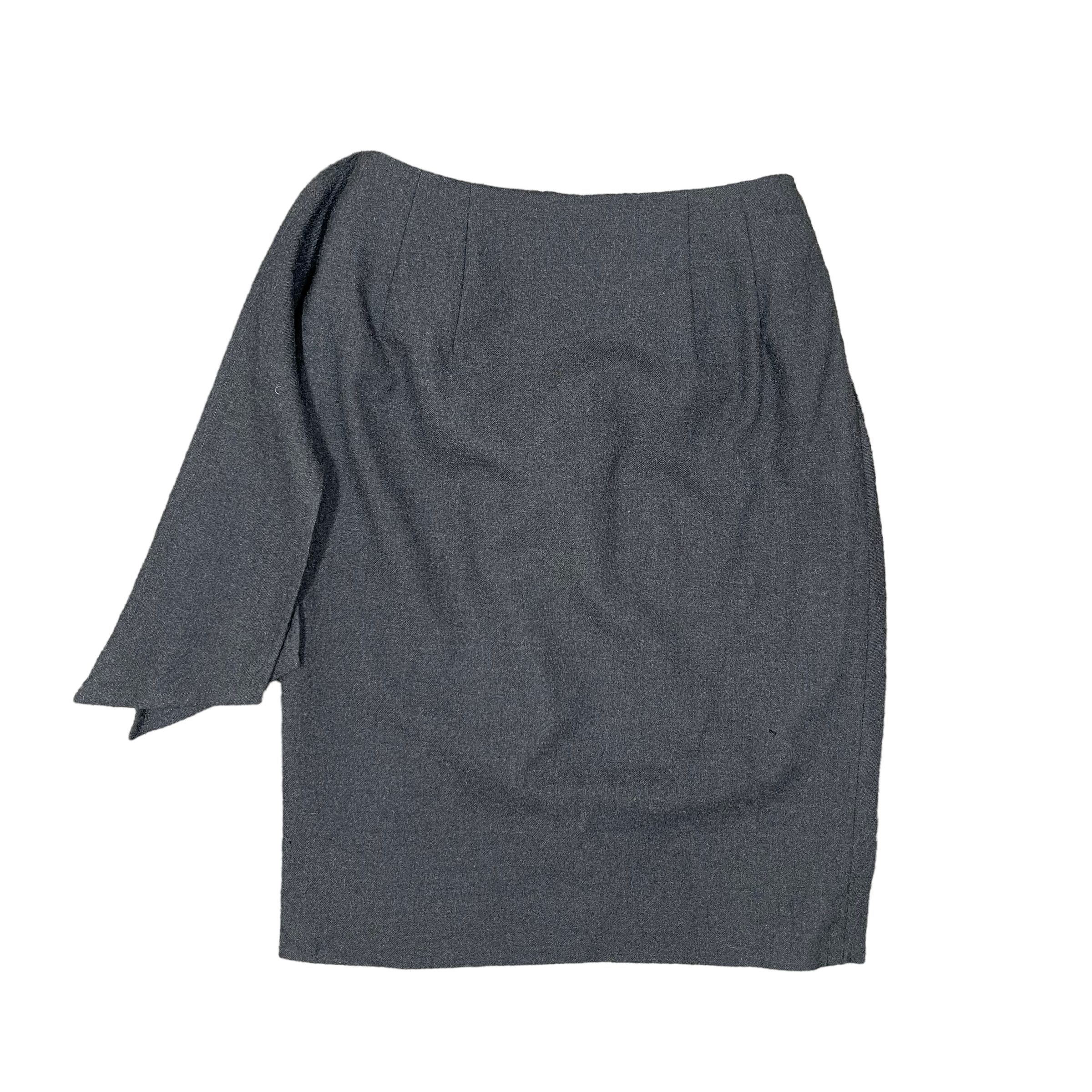 Christian Dior Monsieur × Vintage Christian Dior 1990s Pleated Wool Skirt Size 24" / US 00 / IT 34 - 2 Thumbnail