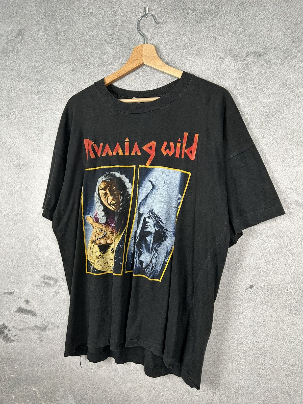 Band Tees Vintage Running Wild 1990 European Tour Ultra Rare Graphic Size US XL / EU 56 / 4 - 2 Thumbnail