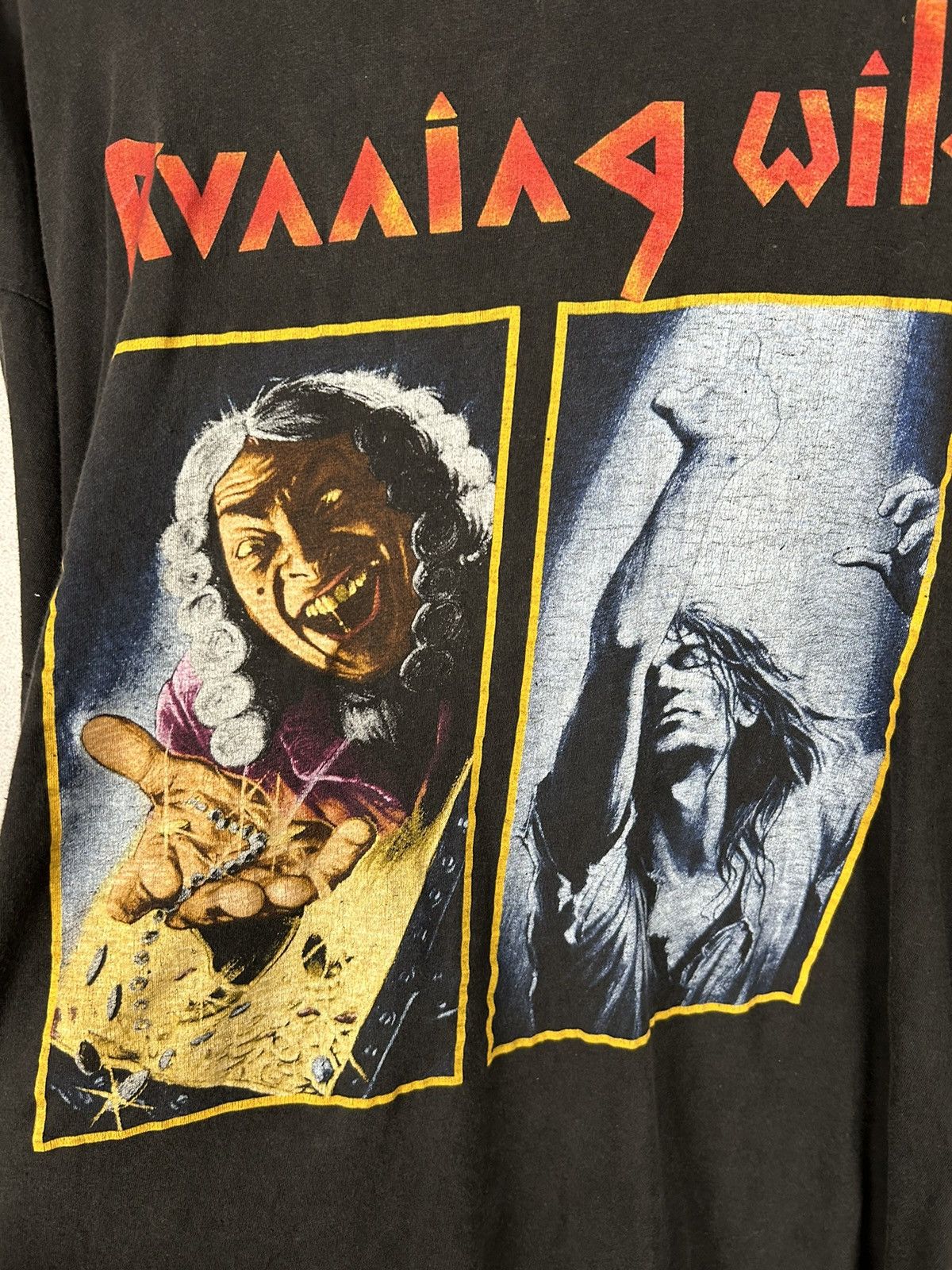 Band Tees Vintage Running Wild 1990 European Tour Ultra Rare Graphic Size US XL / EU 56 / 4 - 6 Thumbnail