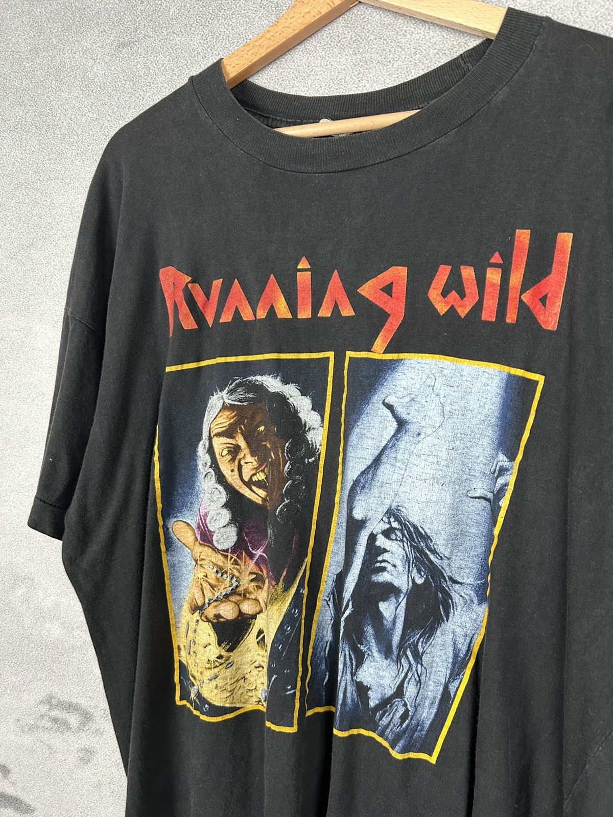 Band Tees Vintage Running Wild 1990 European Tour Ultra Rare Graphic Size US XL / EU 56 / 4 - 3 Thumbnail