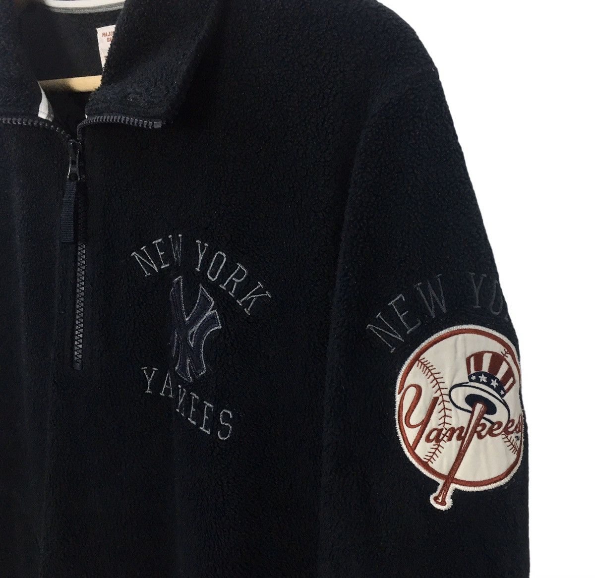MLB Yankeesリメイク スウェット クロップド丈 黒 Lサイズ Ground Y×NEW ERA(R)×MLB Collection | Yohji Yamamoto (ヨウジ
