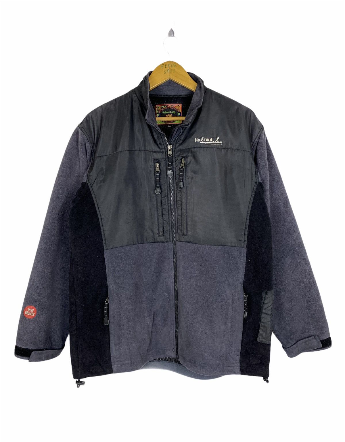 Japanese Brand Helmut Lang Wind Breaker Fleece Jacket Size US L / EU 52-54 / 3 - 1 Thumbnail