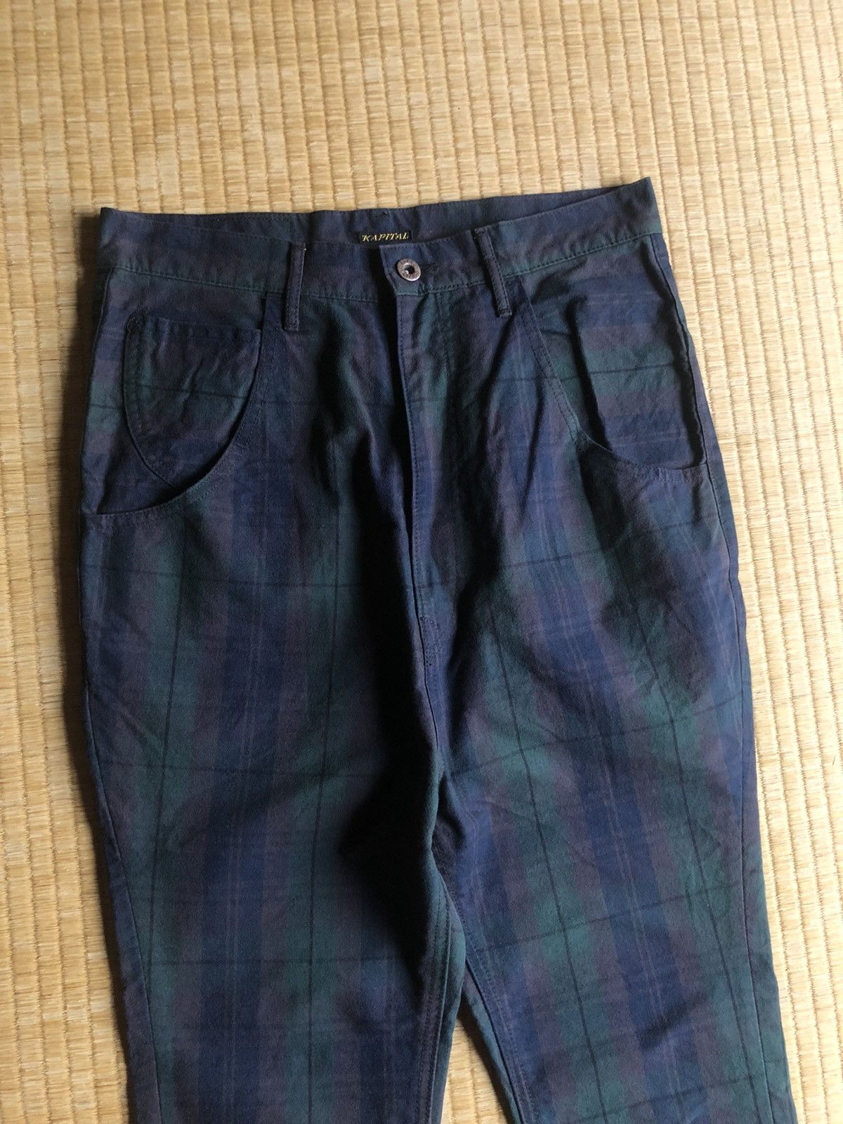 Kapital OG Kapital Kountry Check Cinch Back 🎈Worker Pants Size US 30 / EU 46 - 4 Thumbnail