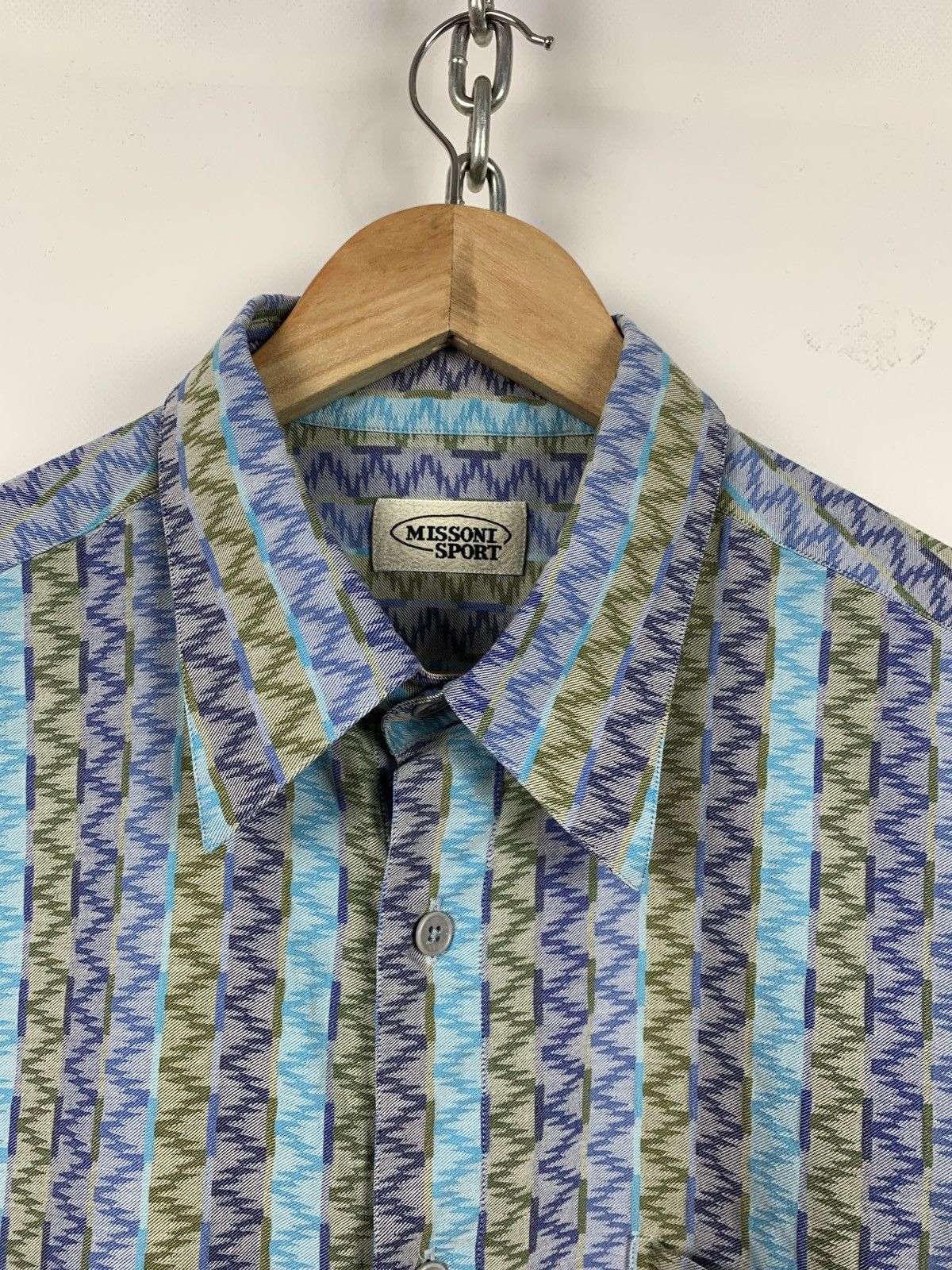 Missoni Vintage Missoni Sport Short Sleeve Button Up Shirt Size US L / EU 52-54 / 3 - 6 Thumbnail
