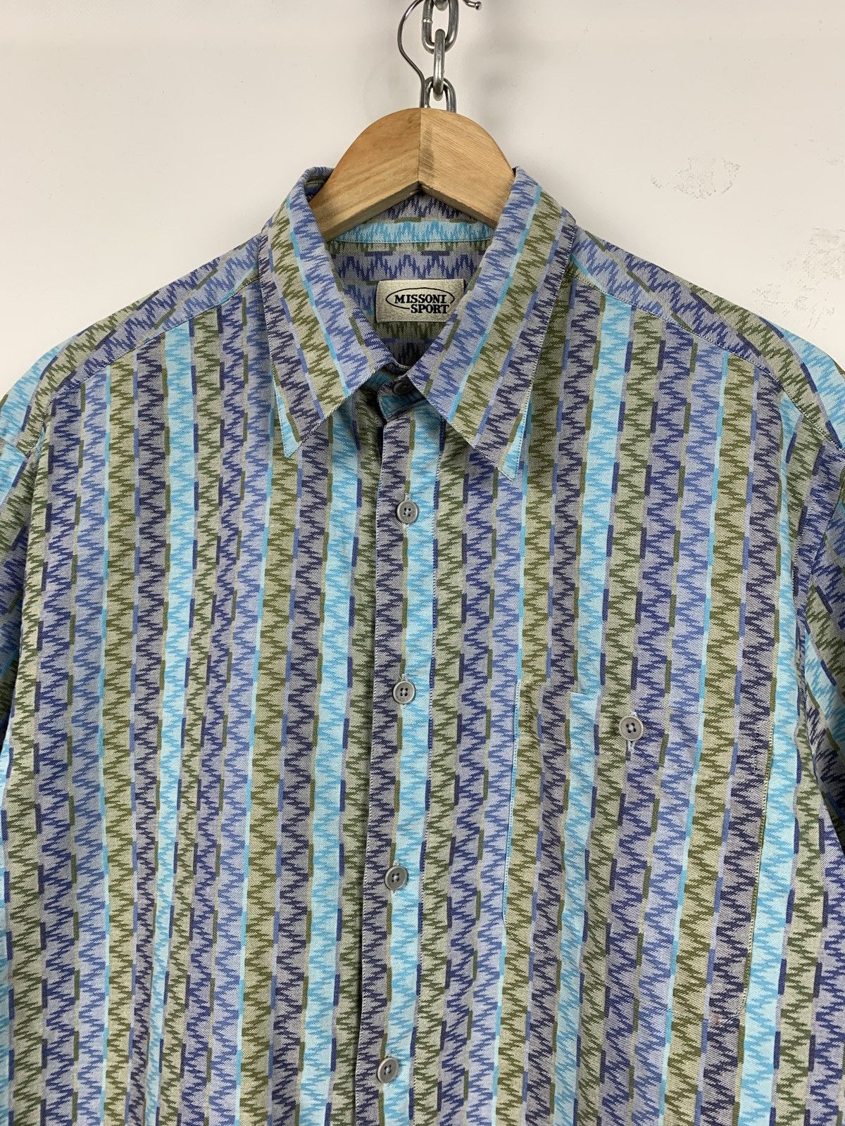 Missoni Vintage Missoni Sport Short Sleeve Button Up Shirt Size US L / EU 52-54 / 3 - 5 Thumbnail