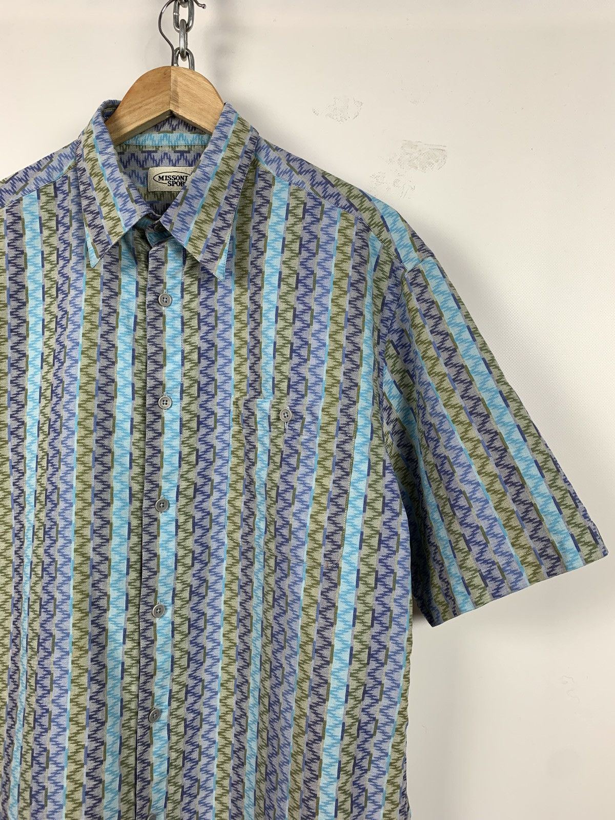 Missoni Vintage Missoni Sport Short Sleeve Button Up Shirt Size US L / EU 52-54 / 3 - 4 Thumbnail