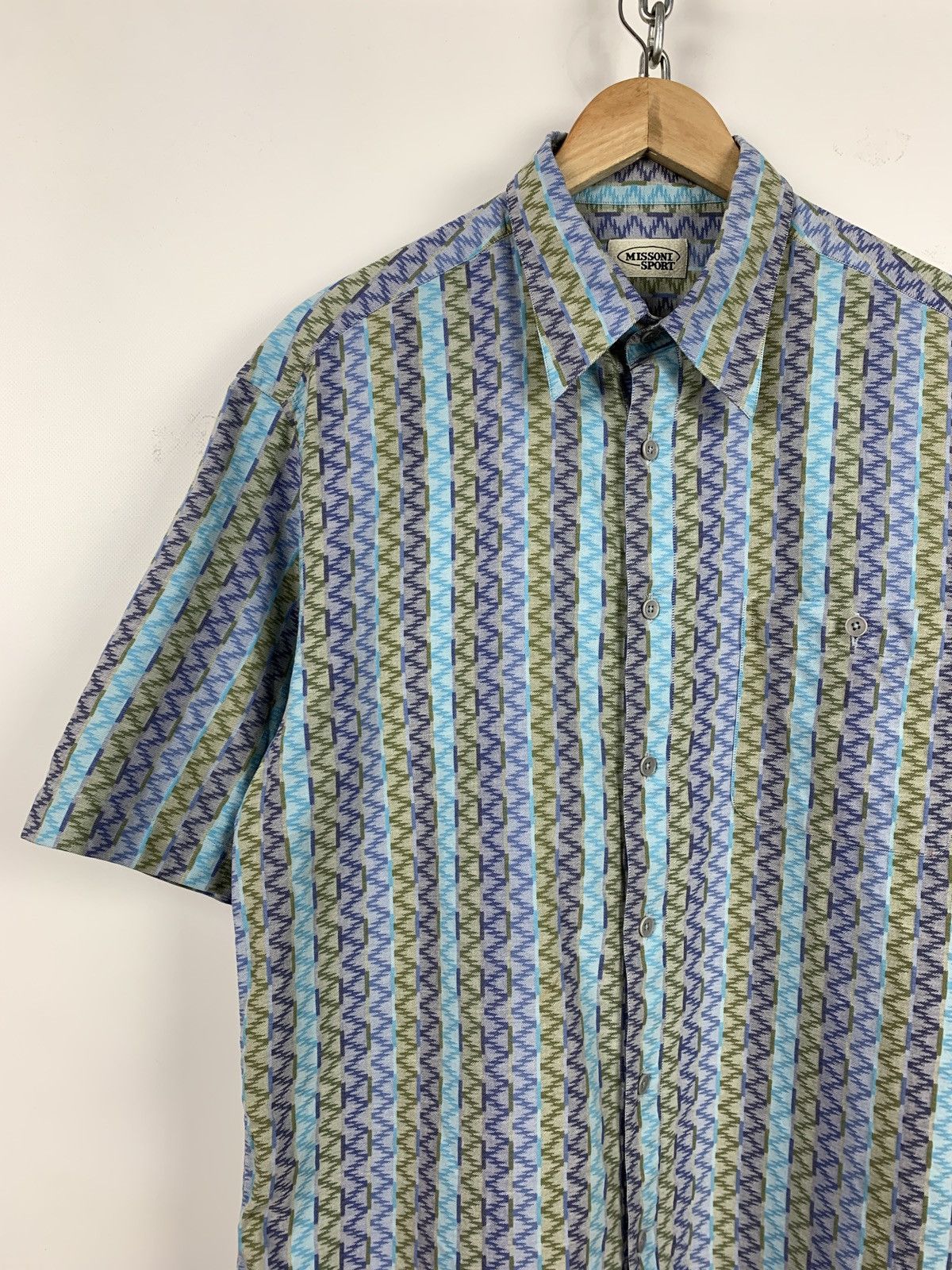 Missoni Vintage Missoni Sport Short Sleeve Button Up Shirt Size US L / EU 52-54 / 3 - 3 Thumbnail