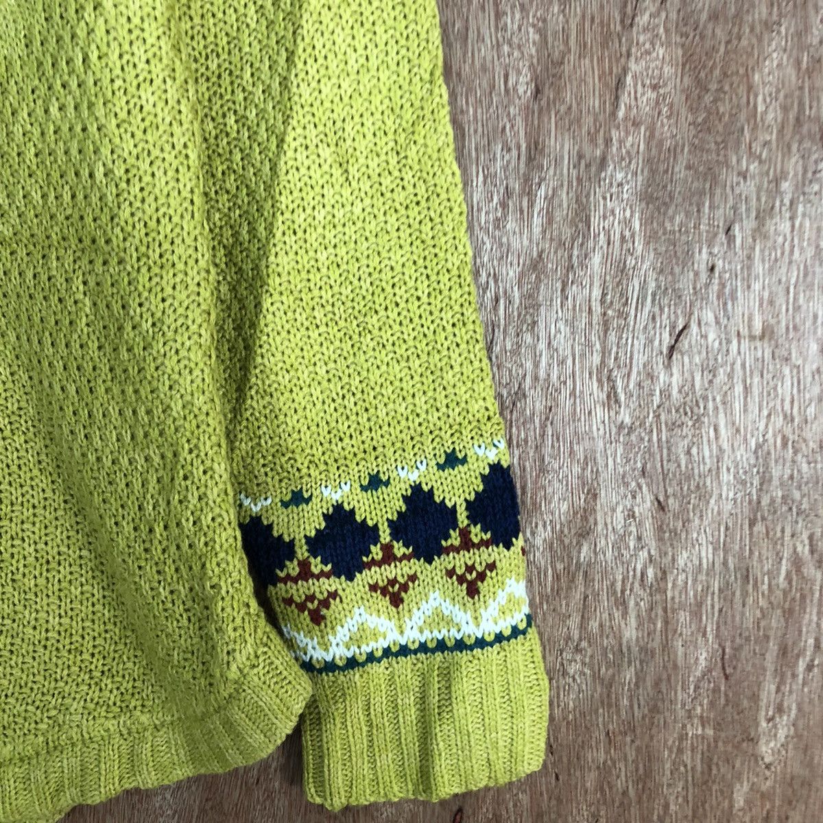 Japanese Brand Iniey Japan Navajo Mustard Knitwear #c867 Size US M / EU 48-50 / 2 - 4 Thumbnail