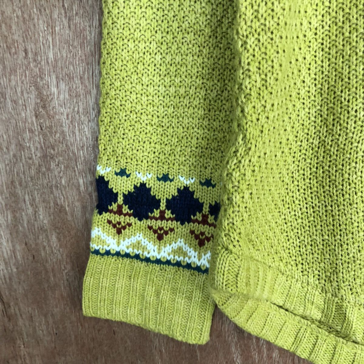 Japanese Brand Iniey Japan Navajo Mustard Knitwear #c867 Size US M / EU 48-50 / 2 - 6 Thumbnail