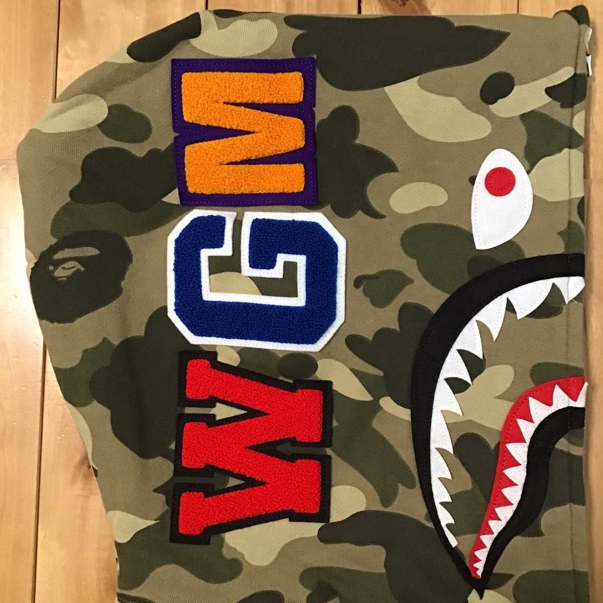 Bape BAPE beige camo Shark full zip hoodie Size US L / EU 52-54 / 3 - 3 Thumbnail
