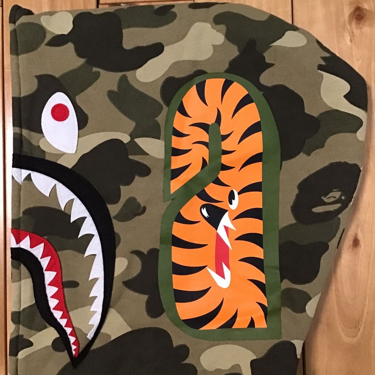 Bape BAPE beige camo Shark full zip hoodie Size US L / EU 52-54 / 3 - 4 Thumbnail
