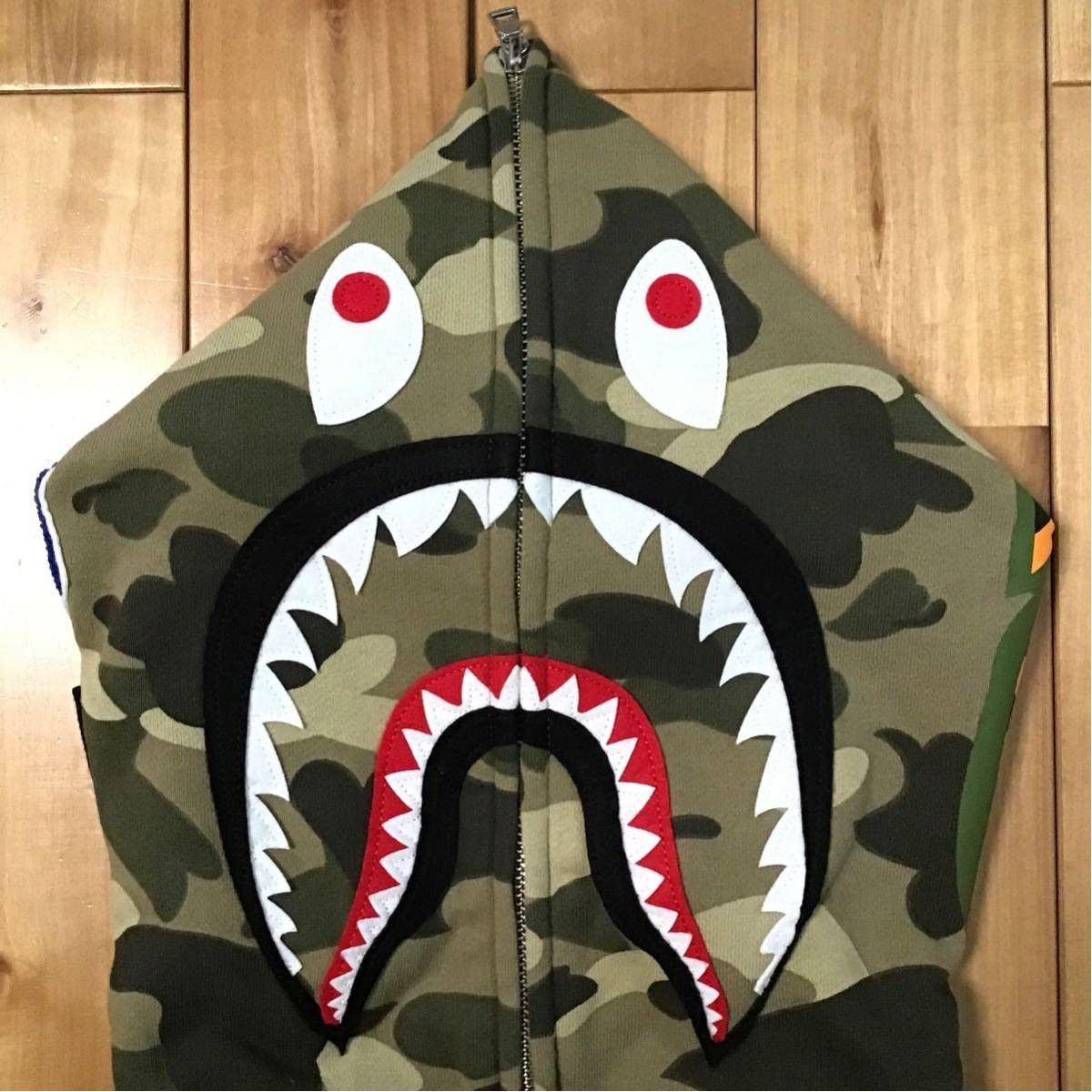 Bape BAPE beige camo Shark full zip hoodie Size US L / EU 52-54 / 3 - 2 Thumbnail