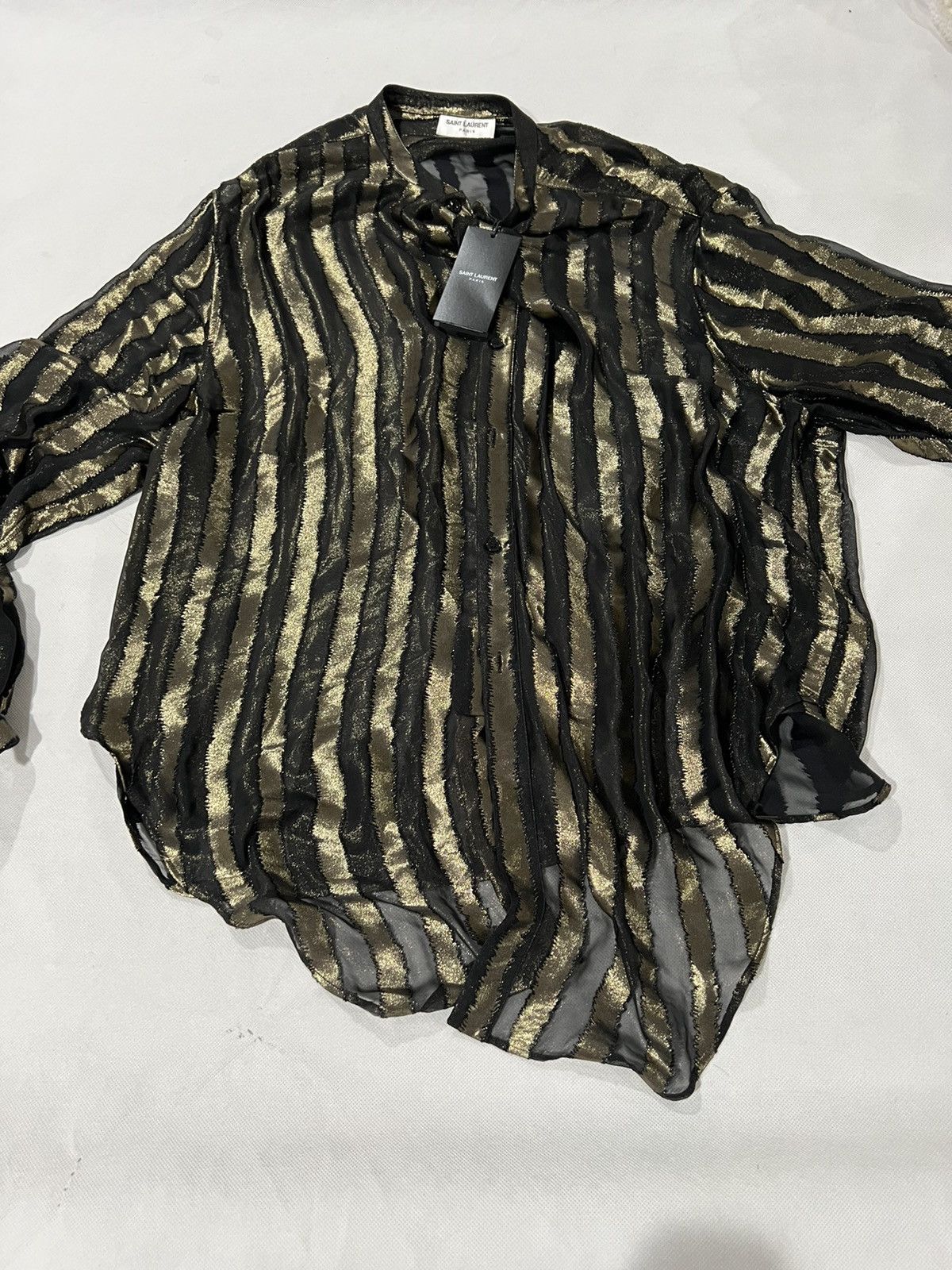 Saint Laurent Paris Saint Laurent gold striped oversized tunic. 42/16.5. $1790 Size US XL / EU 56 / 4 - 2 Thumbnail