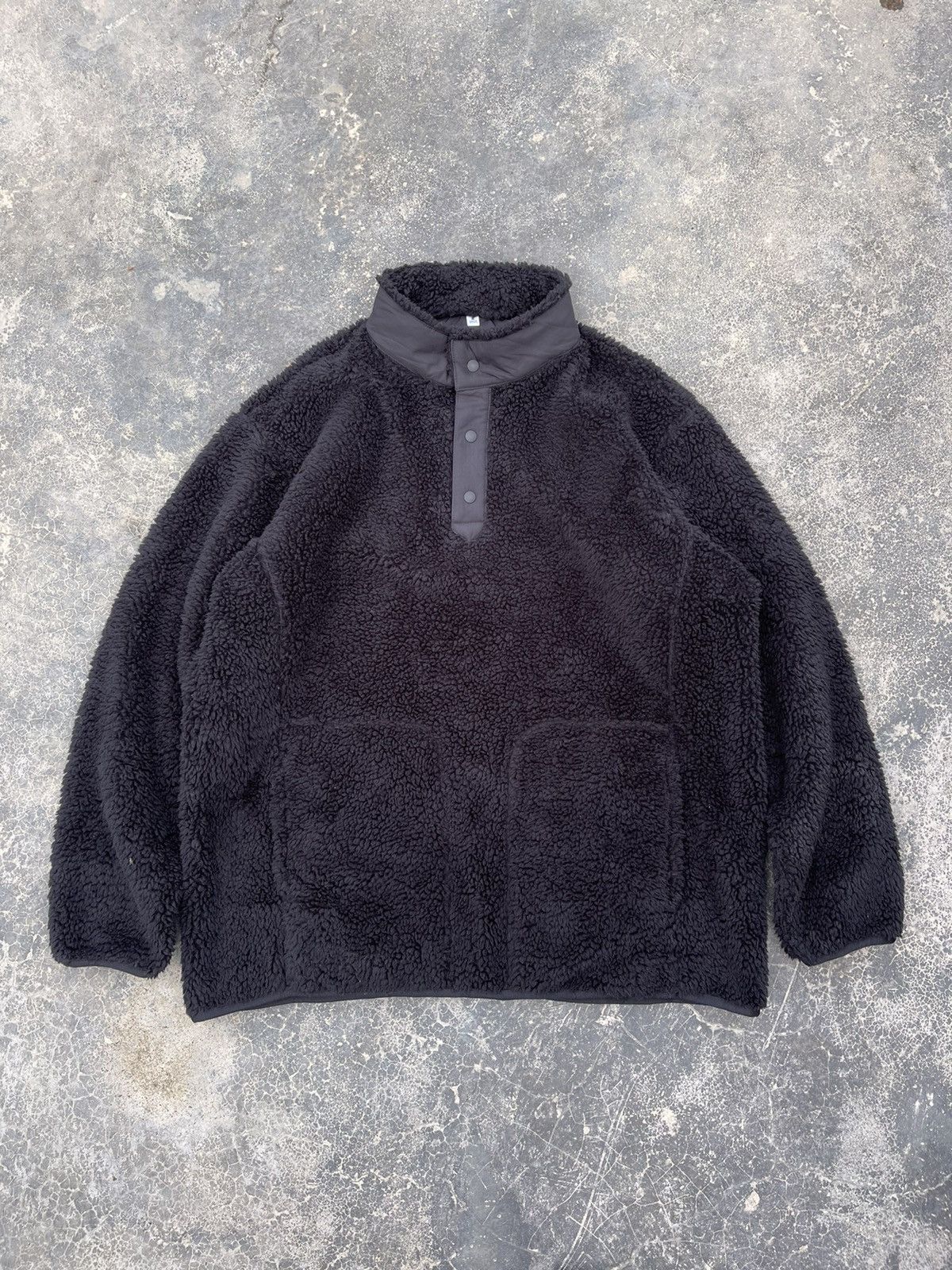 Japanese Brand × Uniqlo × White Mountaineering White Mountaineering Sherpa fleece buttoned pullover Size US XL / EU 56 / 4 - 1 Thumbnail