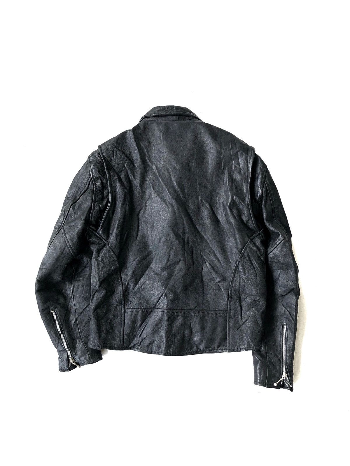 Genuine Leather Cuirs 🇬🇧 Futter Leather Horsehide Double Collar Biker Jacket Size US M / EU 48-50 / 2 - 5 Thumbnail