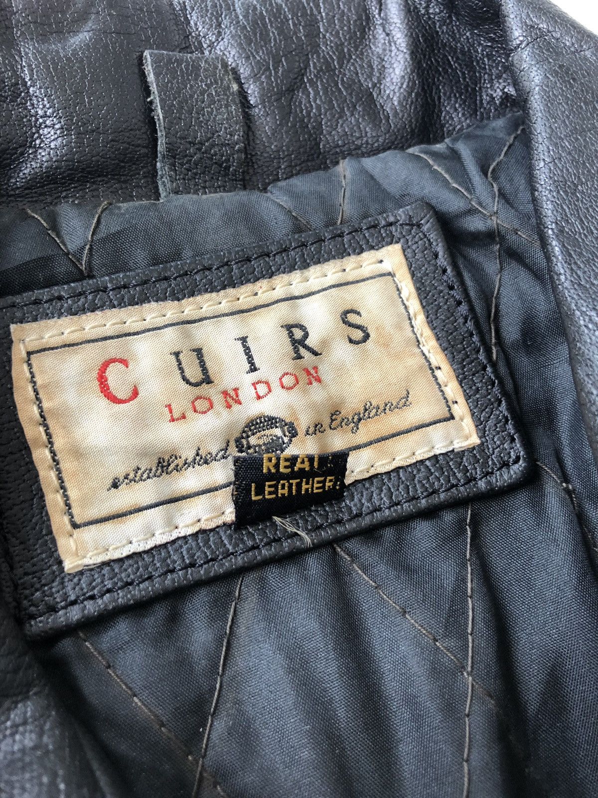 Genuine Leather Cuirs 🇬🇧 Futter Leather Horsehide Double Collar Biker Jacket Size US M / EU 48-50 / 2 - 7 Thumbnail