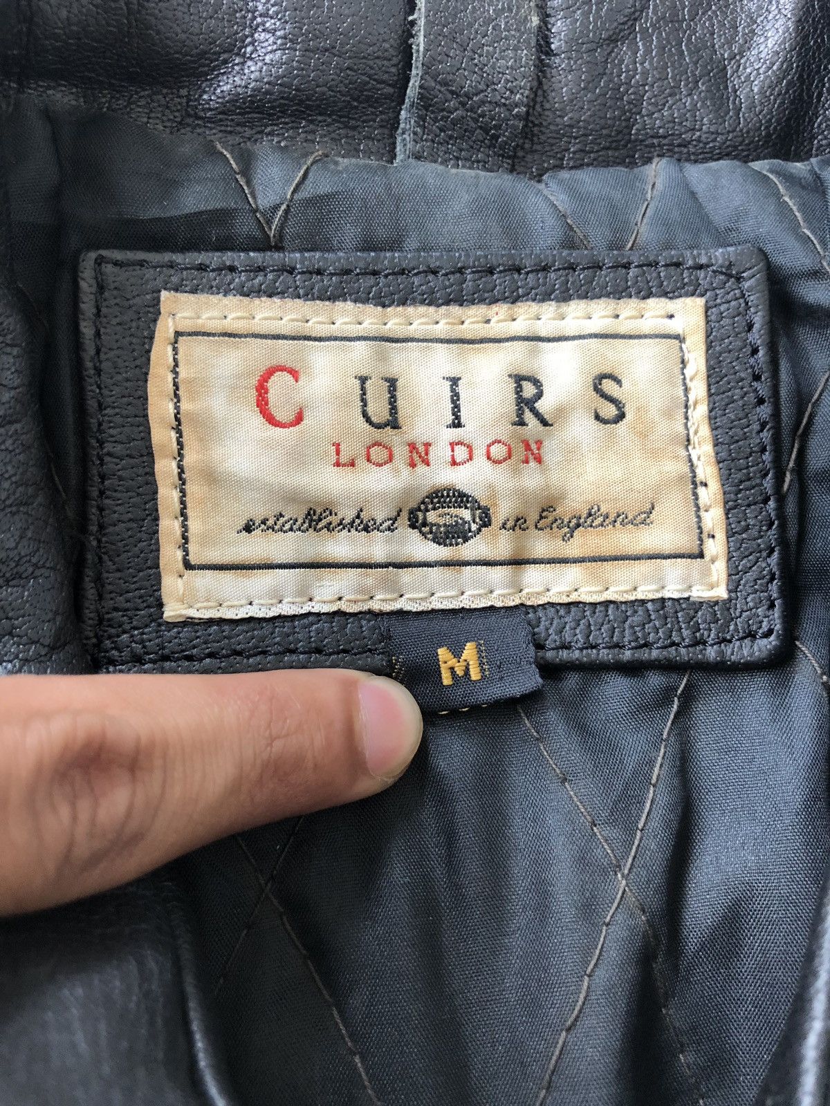 Genuine Leather Cuirs 🇬🇧 Futter Leather Horsehide Double Collar Biker Jacket Size US M / EU 48-50 / 2 - 6 Thumbnail