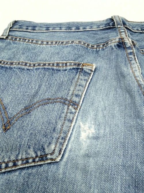 Levi's × Vintage Vintage Levis 501 Straight Leg Distressed Jeans 32x34 Size US 32 / EU 48 - 3 Thumbnail