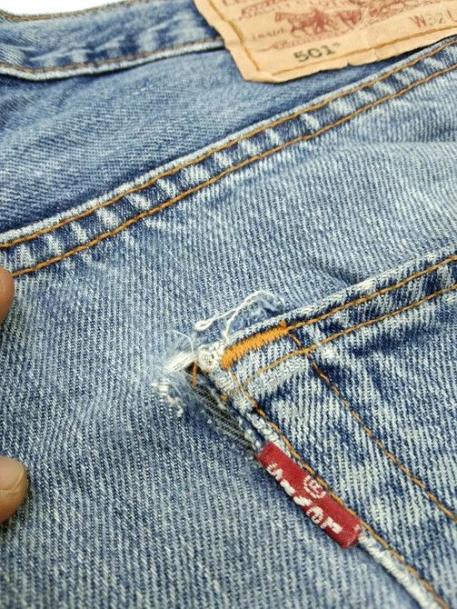 Levi's × Vintage Vintage Levis 501 Straight Leg Distressed Jeans 32x34 Size US 32 / EU 48 - 5 Thumbnail