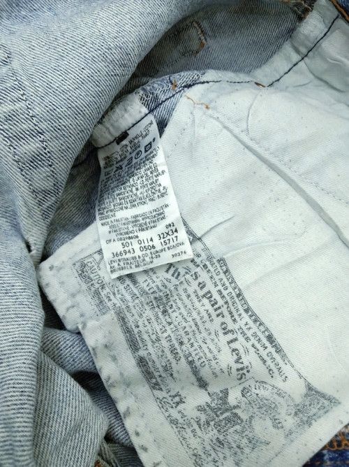 Levi's × Vintage Vintage Levis 501 Straight Leg Distressed Jeans 32x34 Size US 32 / EU 48 - 11 Thumbnail