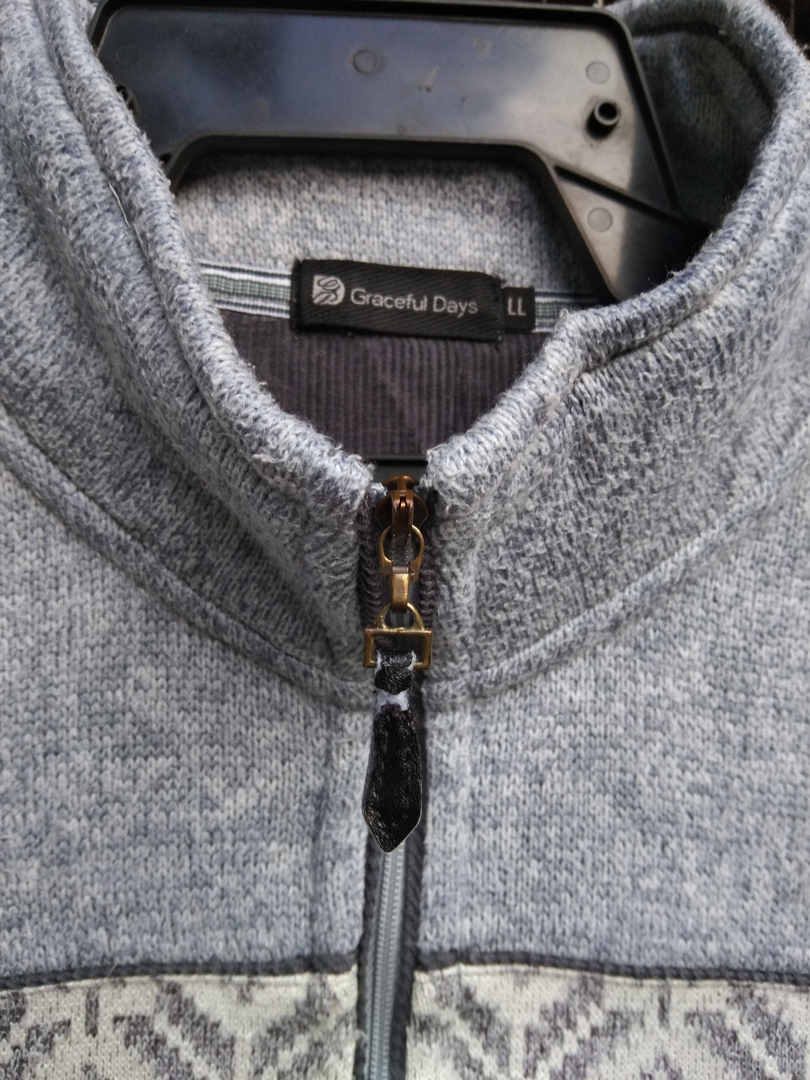 Japanese Brand GRACEFUL DAY'S MEN'S KNIT SWEATER TURTLENECK COLLAR ZIPPER Size US M / EU 48-50 / 2 - 5 Thumbnail