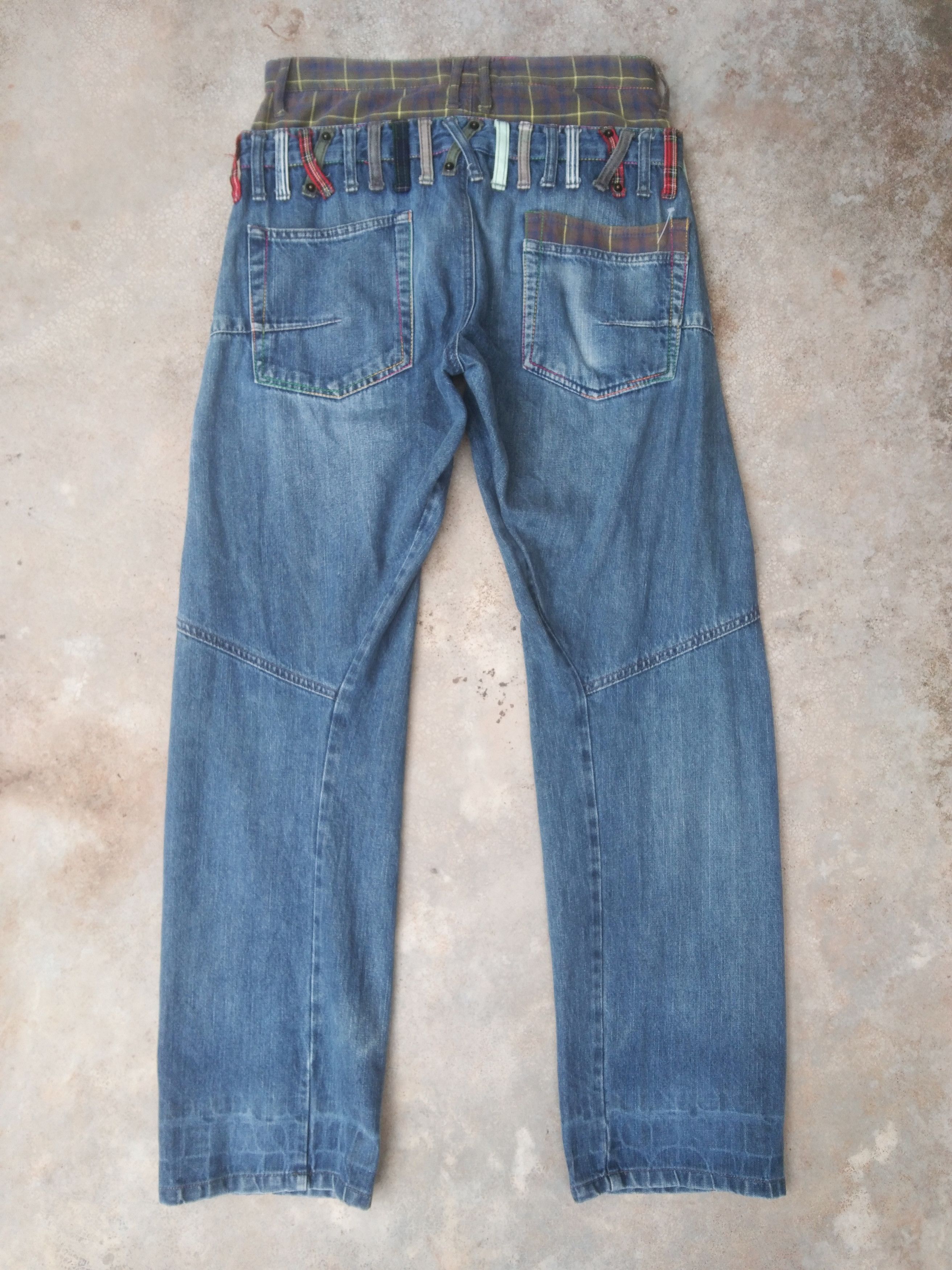 Japanese Brand × Vintage Japan Double Waist Engineered Jeans Retro Punk Style 30x32 Size US 30 / EU 46 - 2 Thumbnail