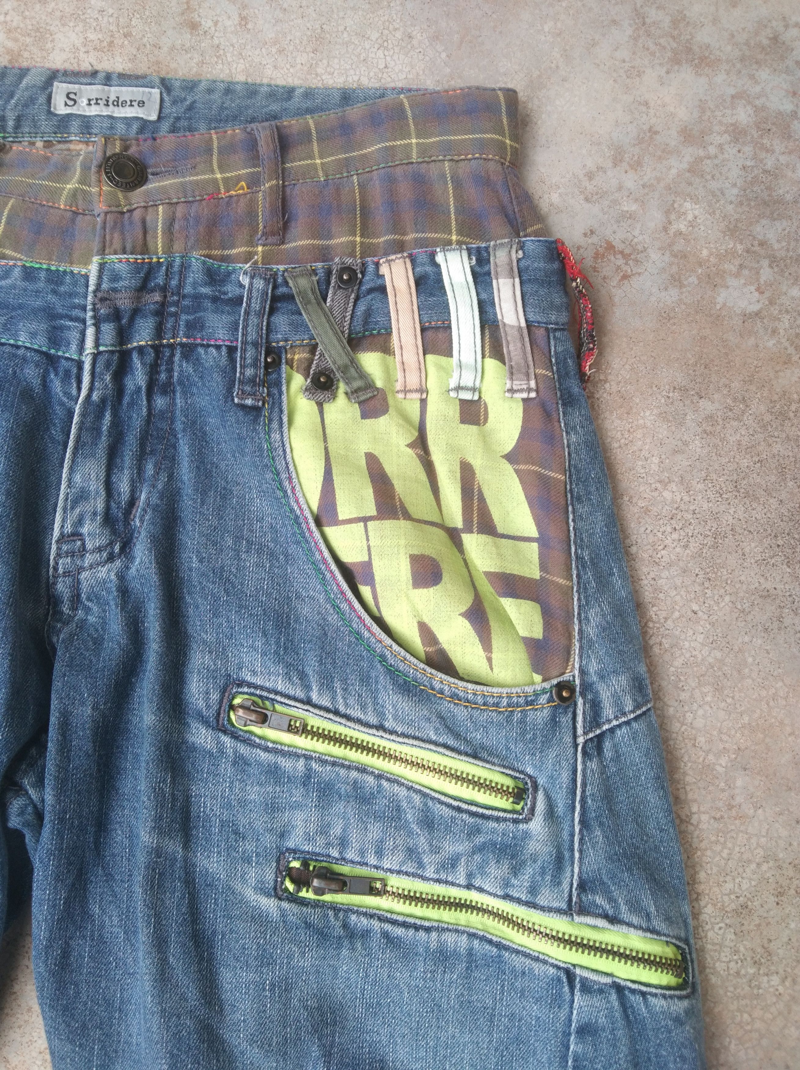 Japanese Brand × Vintage Japan Double Waist Engineered Jeans Retro Punk Style 30x32 Size US 30 / EU 46 - 7 Thumbnail