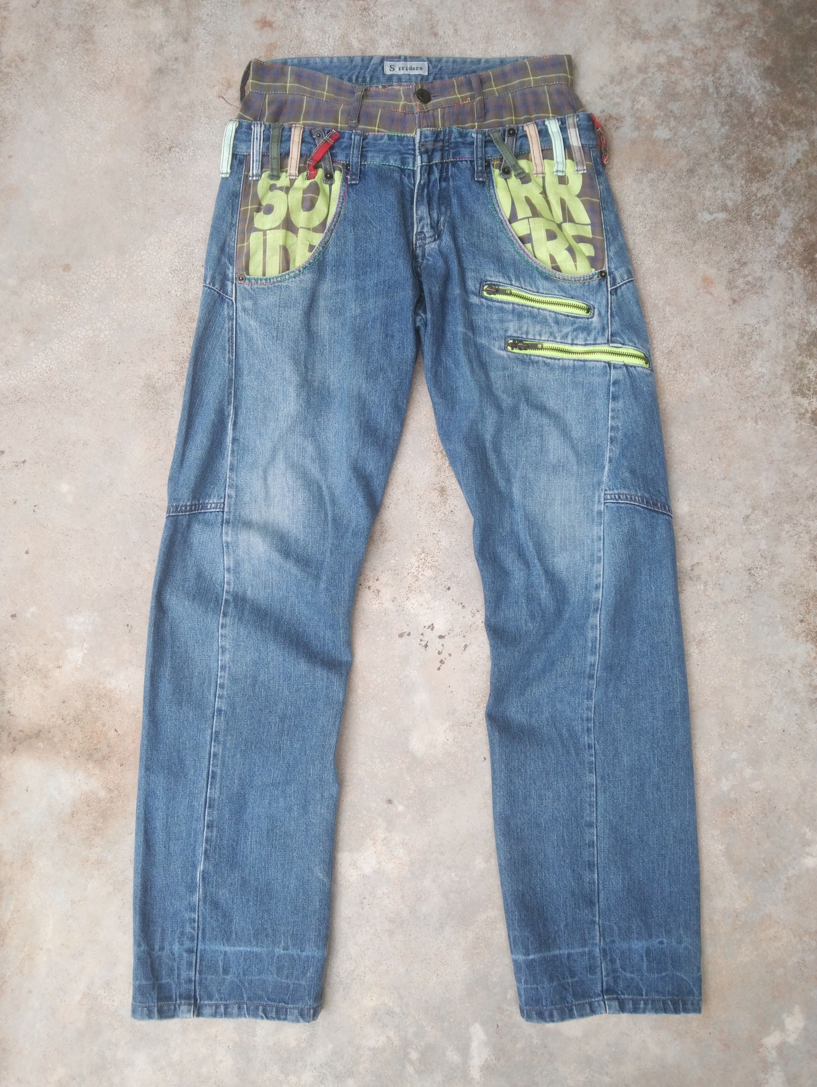 Japanese Brand × Vintage Japan Double Waist Engineered Jeans Retro Punk Style 30x32 Size US 30 / EU 46 - 1 Thumbnail