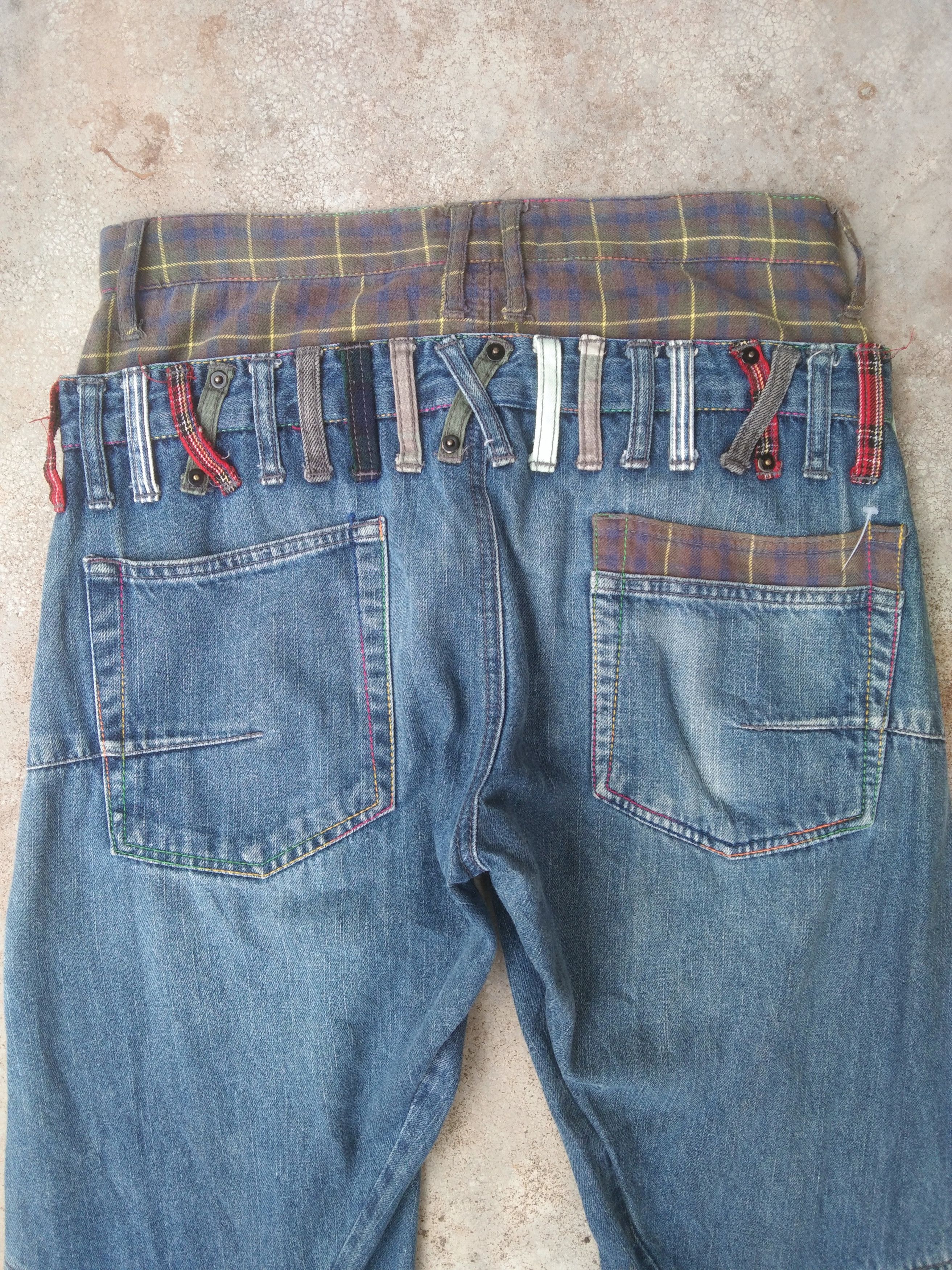 Japanese Brand × Vintage Japan Double Waist Engineered Jeans Retro Punk Style 30x32 Size US 30 / EU 46 - 4 Thumbnail