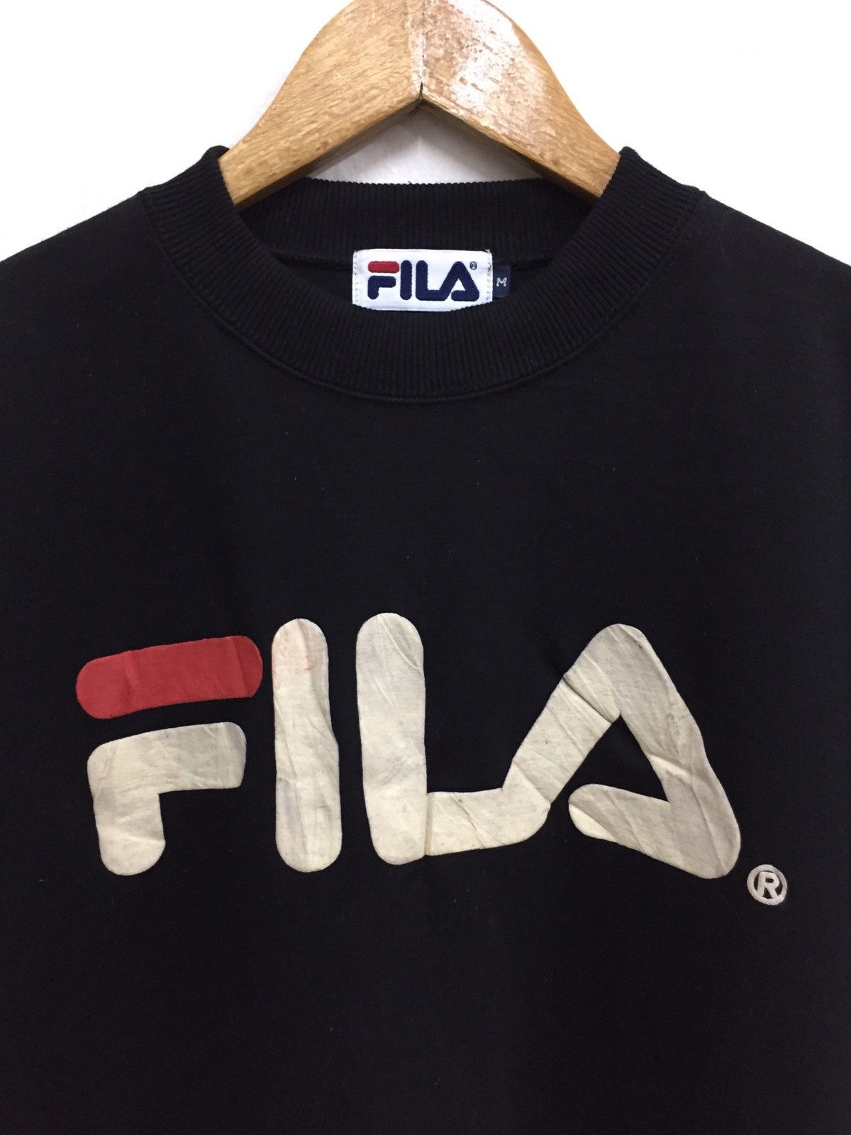 Fila DOPE🔥Vintage Fila Spell Out Logo Black Shirt Size US M / EU 48-50 / 2 - 2 Thumbnail
