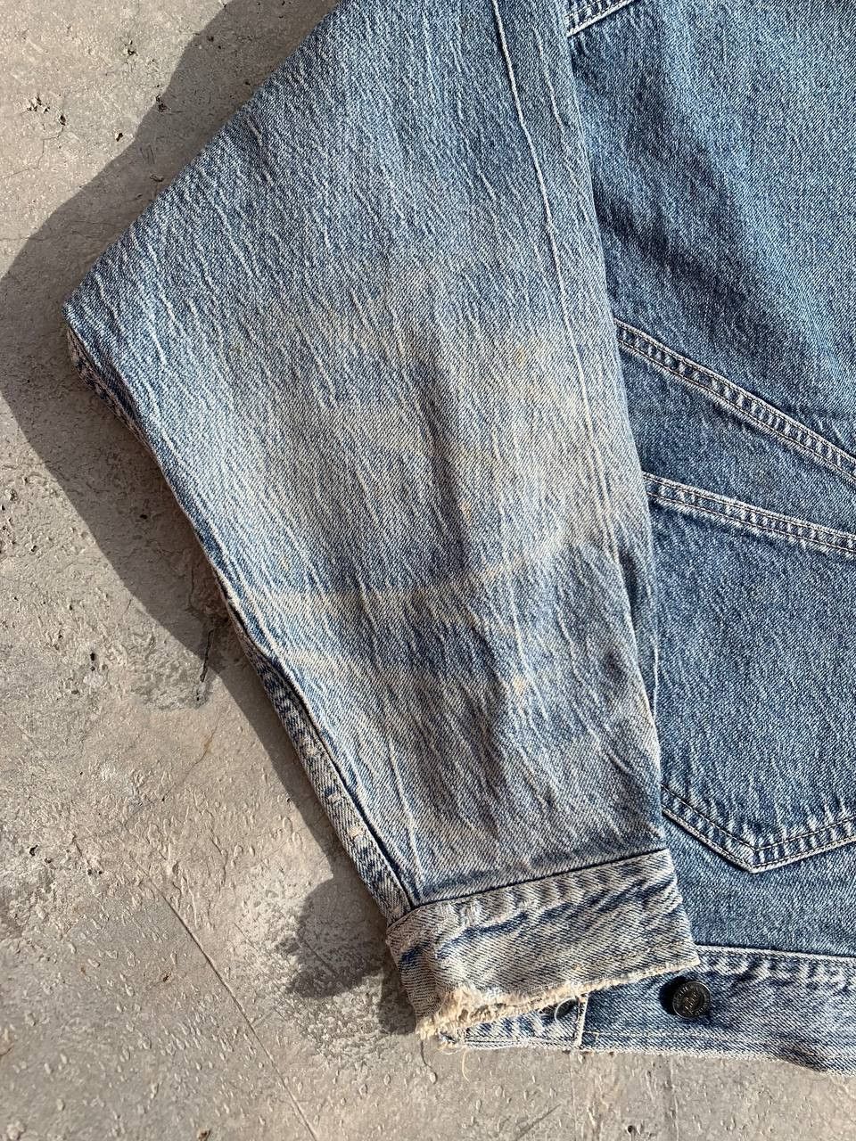 Japanese Brand Fittz Multipocket Stone Washed Denim Jacket Light Distressed Size US M / EU 48-50 / 2 - 10 Thumbnail