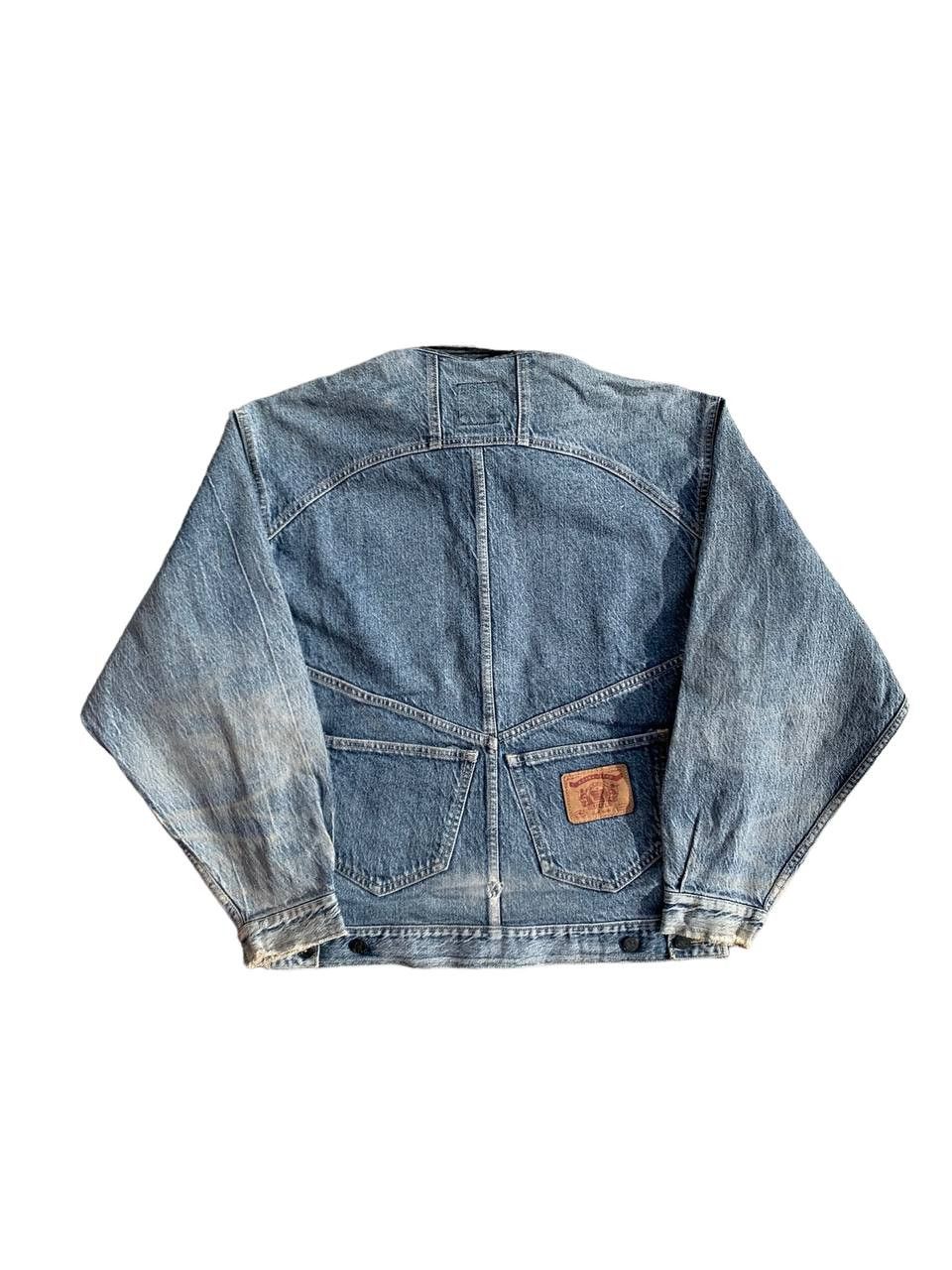 Japanese Brand Fittz Multipocket Stone Washed Denim Jacket Light Distressed Size US M / EU 48-50 / 2 - 2 Thumbnail