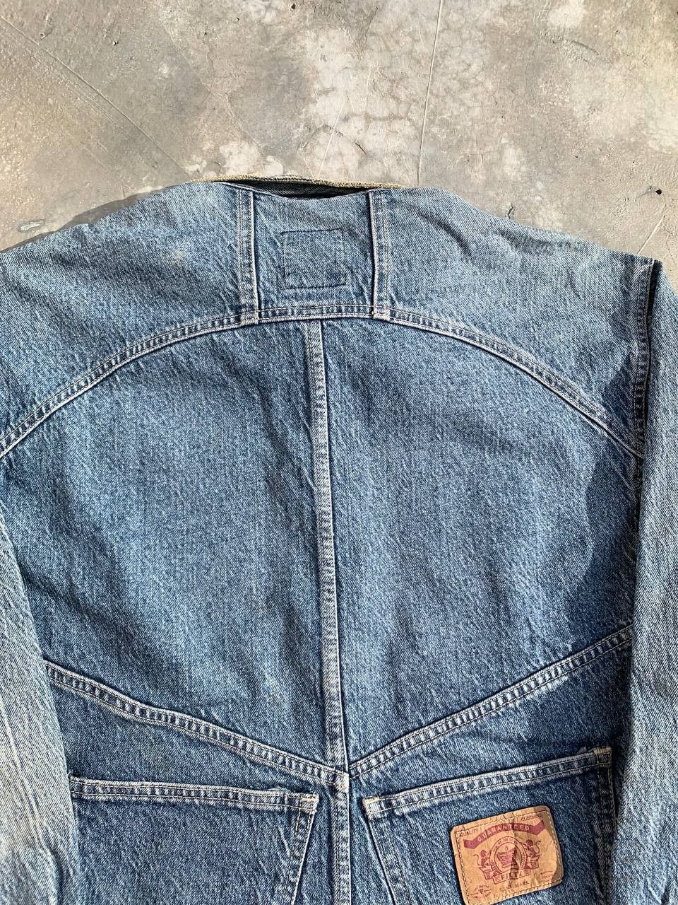 Japanese Brand Fittz Multipocket Stone Washed Denim Jacket Light Distressed Size US M / EU 48-50 / 2 - 9 Thumbnail