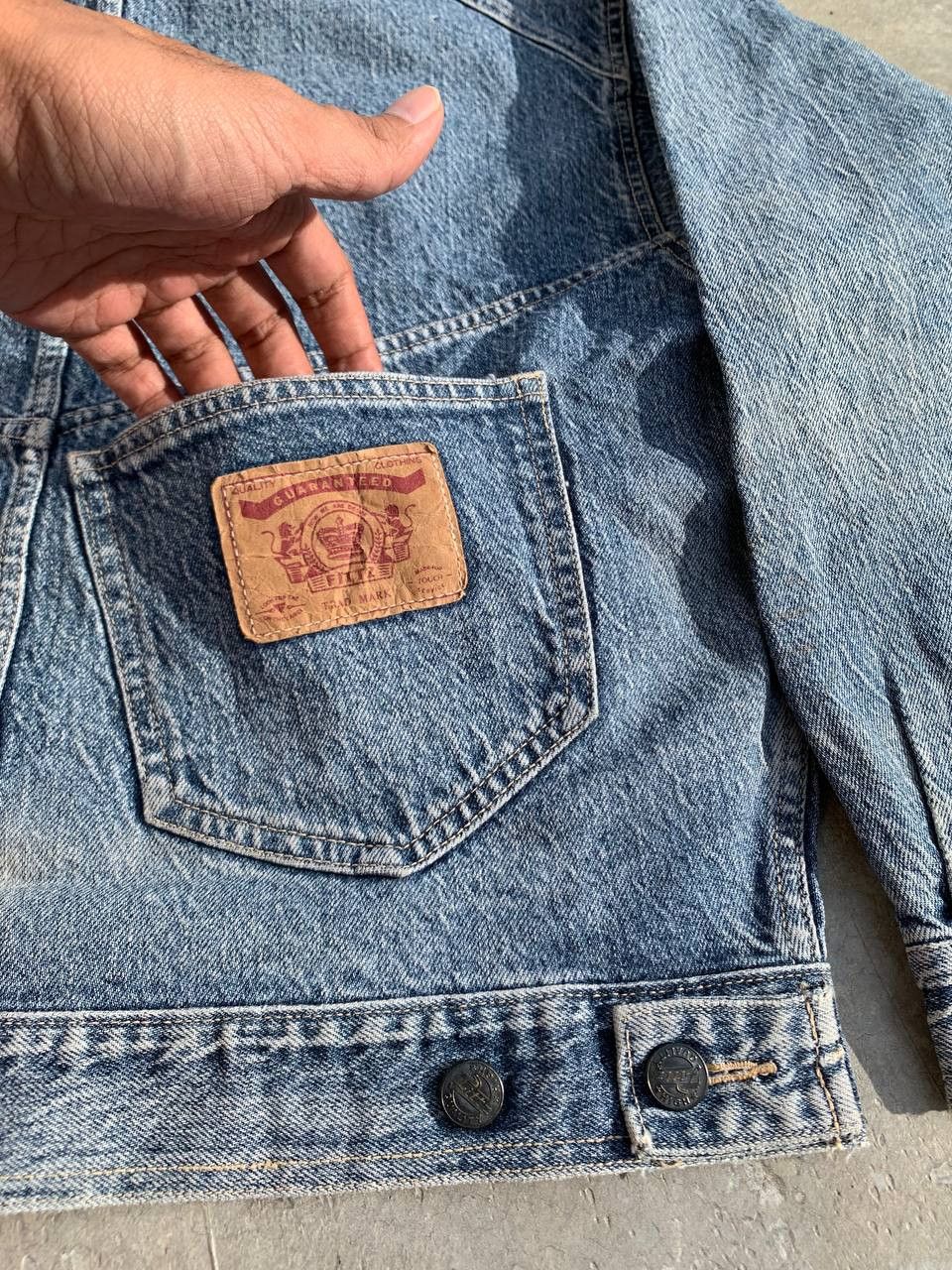 Japanese Brand Fittz Multipocket Stone Washed Denim Jacket Light Distressed Size US M / EU 48-50 / 2 - 11 Thumbnail