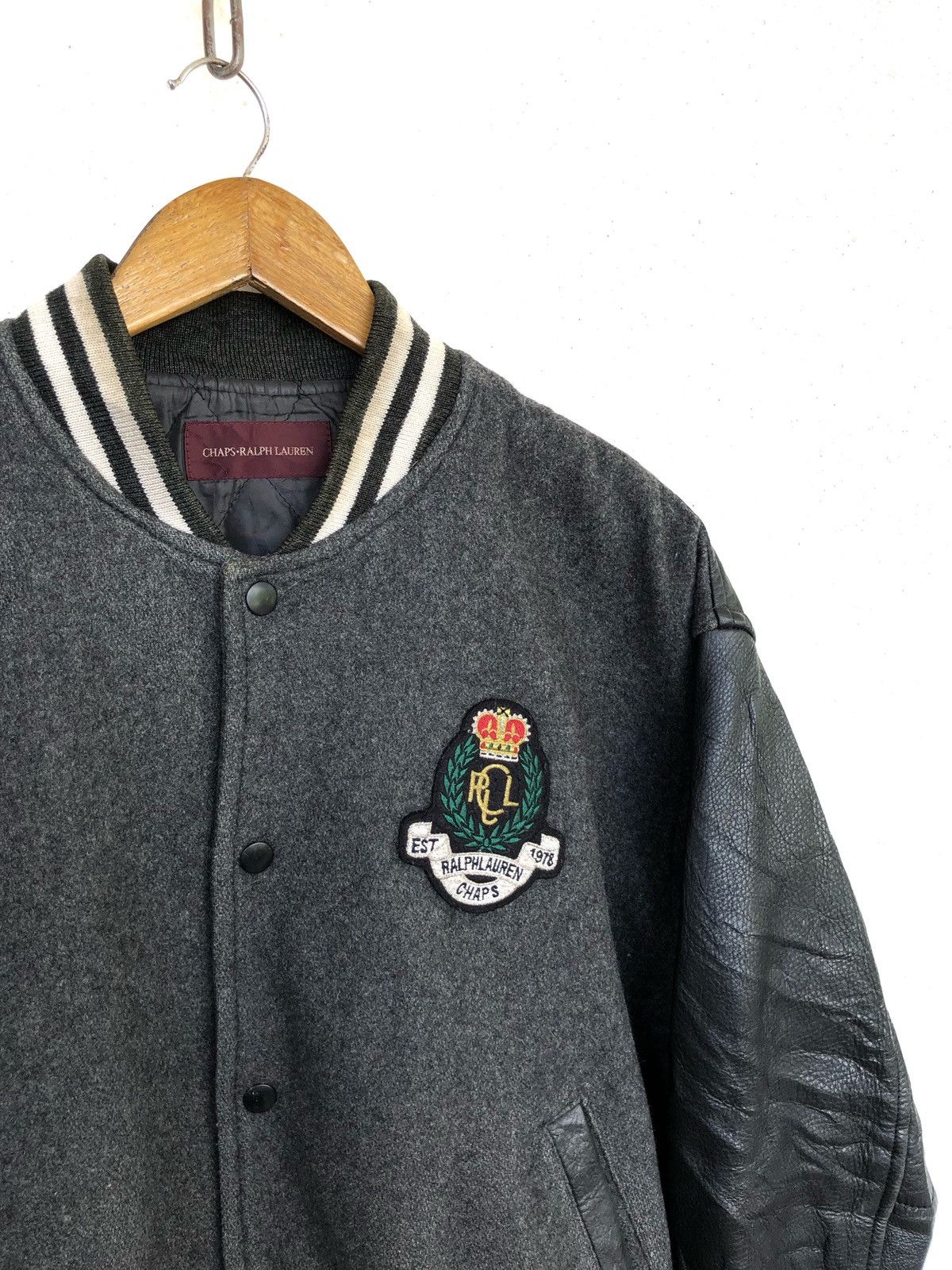 Chaps Ralph Lauren HEAT🔥Chap Ralph Lauren Wool Leather Varsity Jacket Size US M / EU 48-50 / 2 - 3 Thumbnail