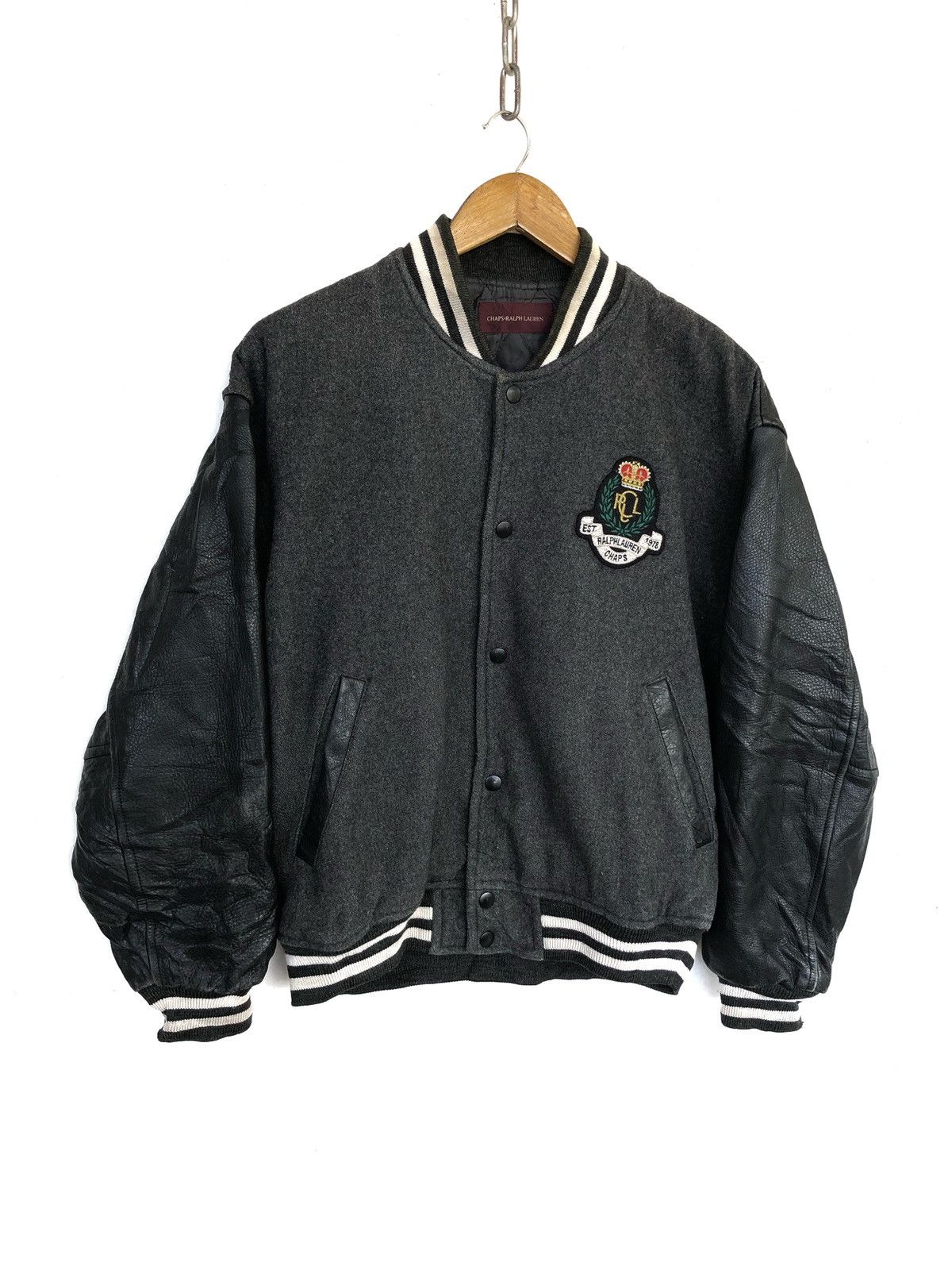 Chaps Ralph Lauren HEAT🔥Chap Ralph Lauren Wool Leather Varsity Jacket Size US M / EU 48-50 / 2 - 2 Thumbnail